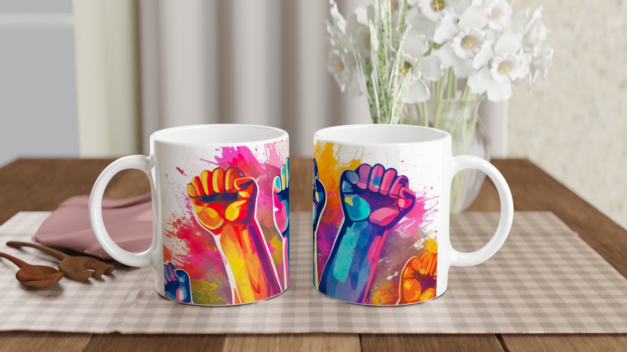 Vit 11oz keramisk mugg med färgstarka uttryck i valfri färg 10 e362a318-353a-4427-ad48-c3368fb53007