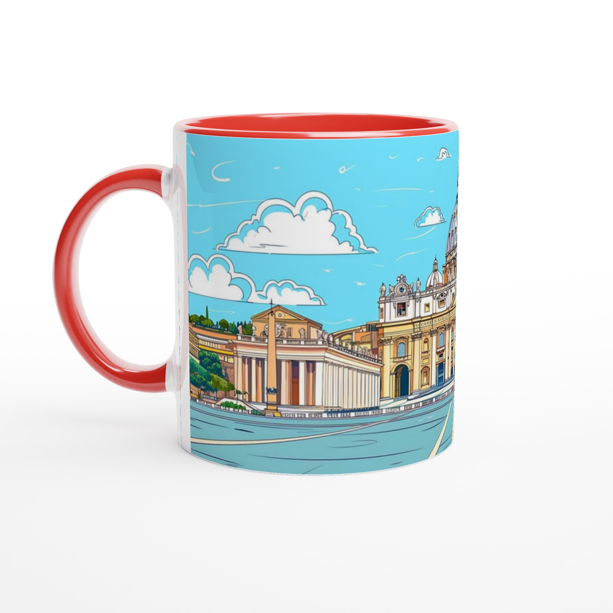 Vatikanstaten Konst Mugg - Livlig Illustration av Peterskyrkan i Din Favoritfärg 5 e373adee-ebda-4ac8-9fa4-62254ddb675c
