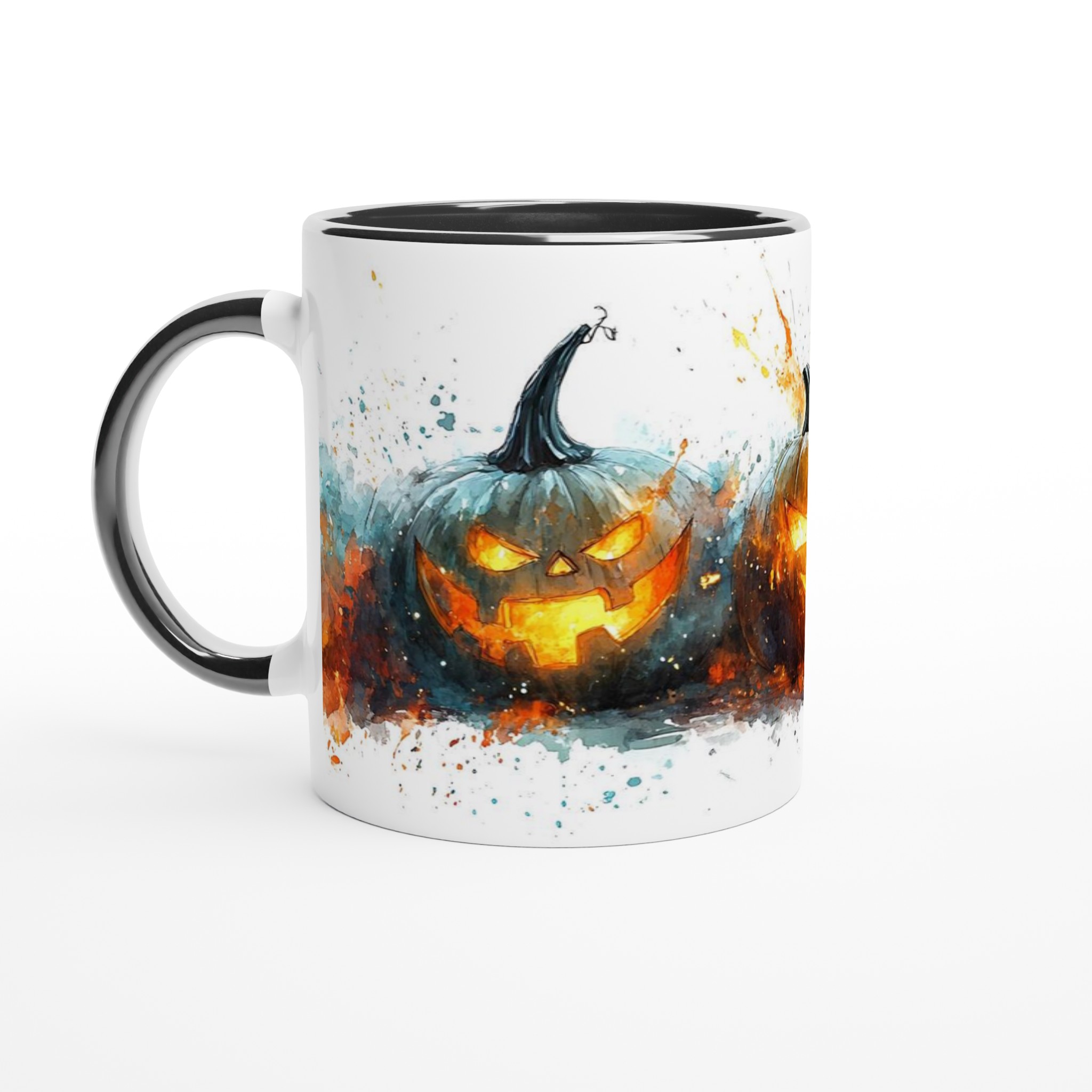 Spooky Watercolor Jack-o'-Lantern Keramikmugg – Perfekt för Halloween! 4 e380edc3-2d71-4f00-aa63-e3bc78b154b2