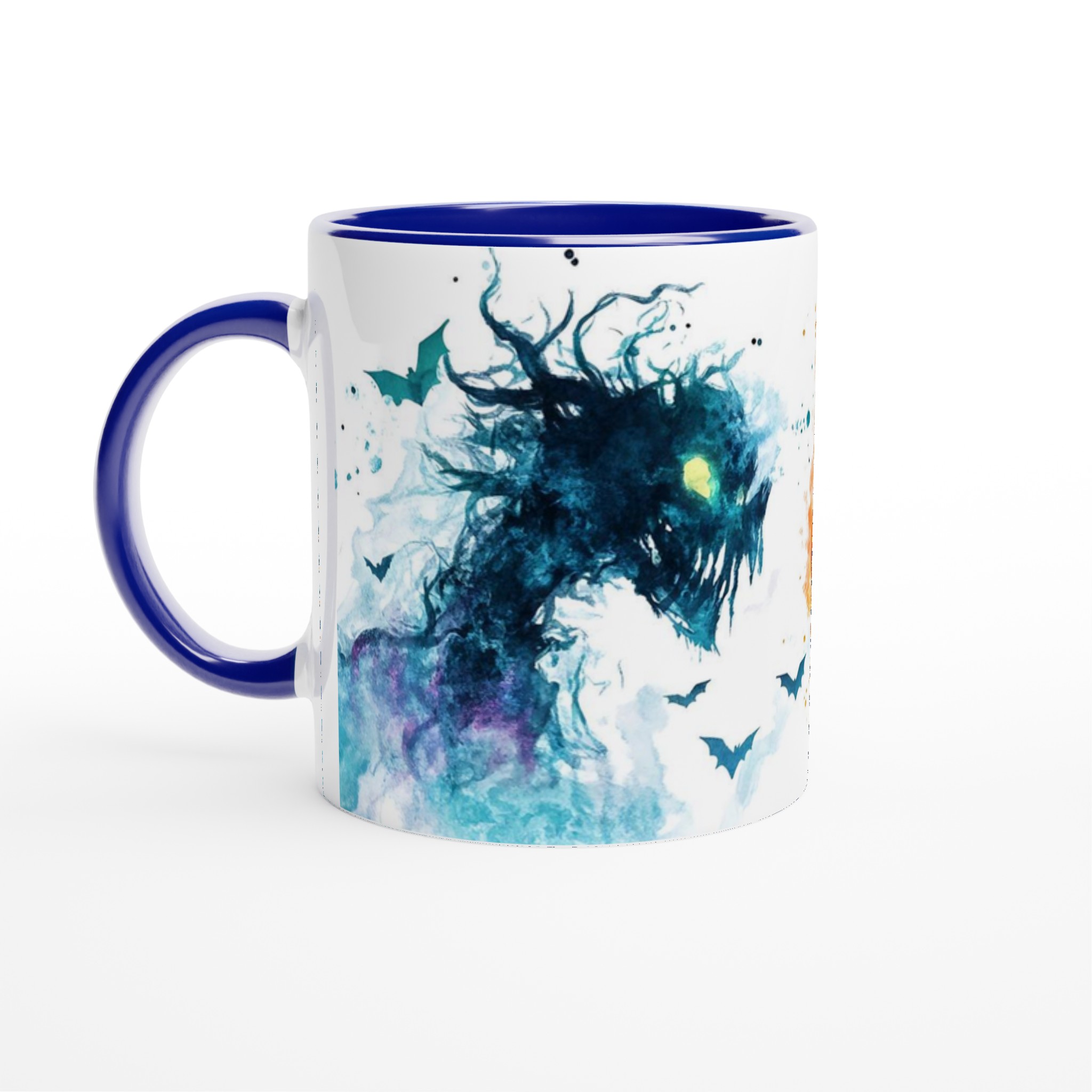 Mystisk Häxa & Pumpa Keramisk Mugg - Spöklik Design i Färgstarka Akvarelltoner 2 e39b3012-bc33-4f84-af8c-84dc975e18b6