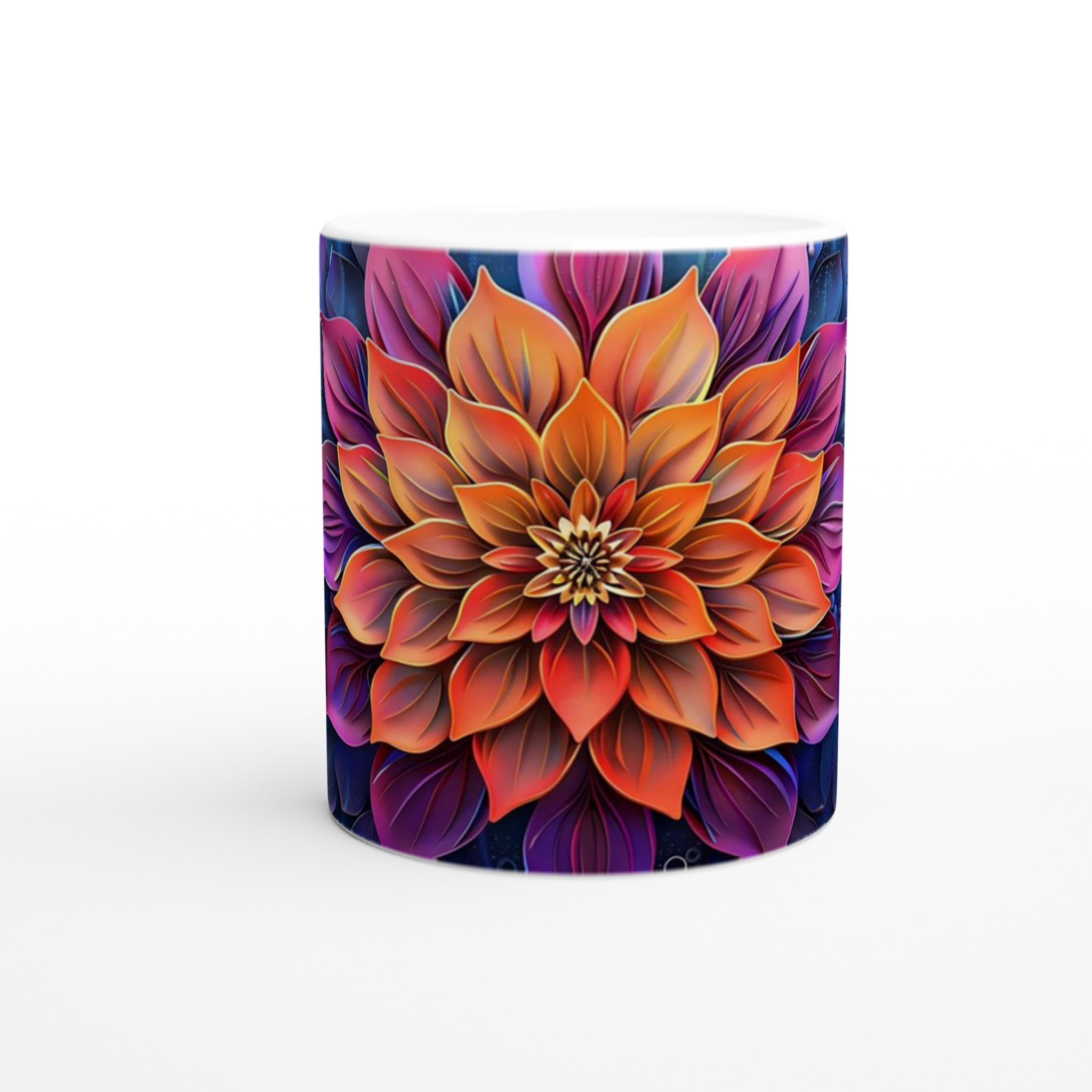 Abstrakt Mandala Blommig Keramikmugg – Vibrerande Färgstark 11oz Kaffemugg 8 e3c1e30c-3bcc-4f6b-ac6f-9e63b388a5a4