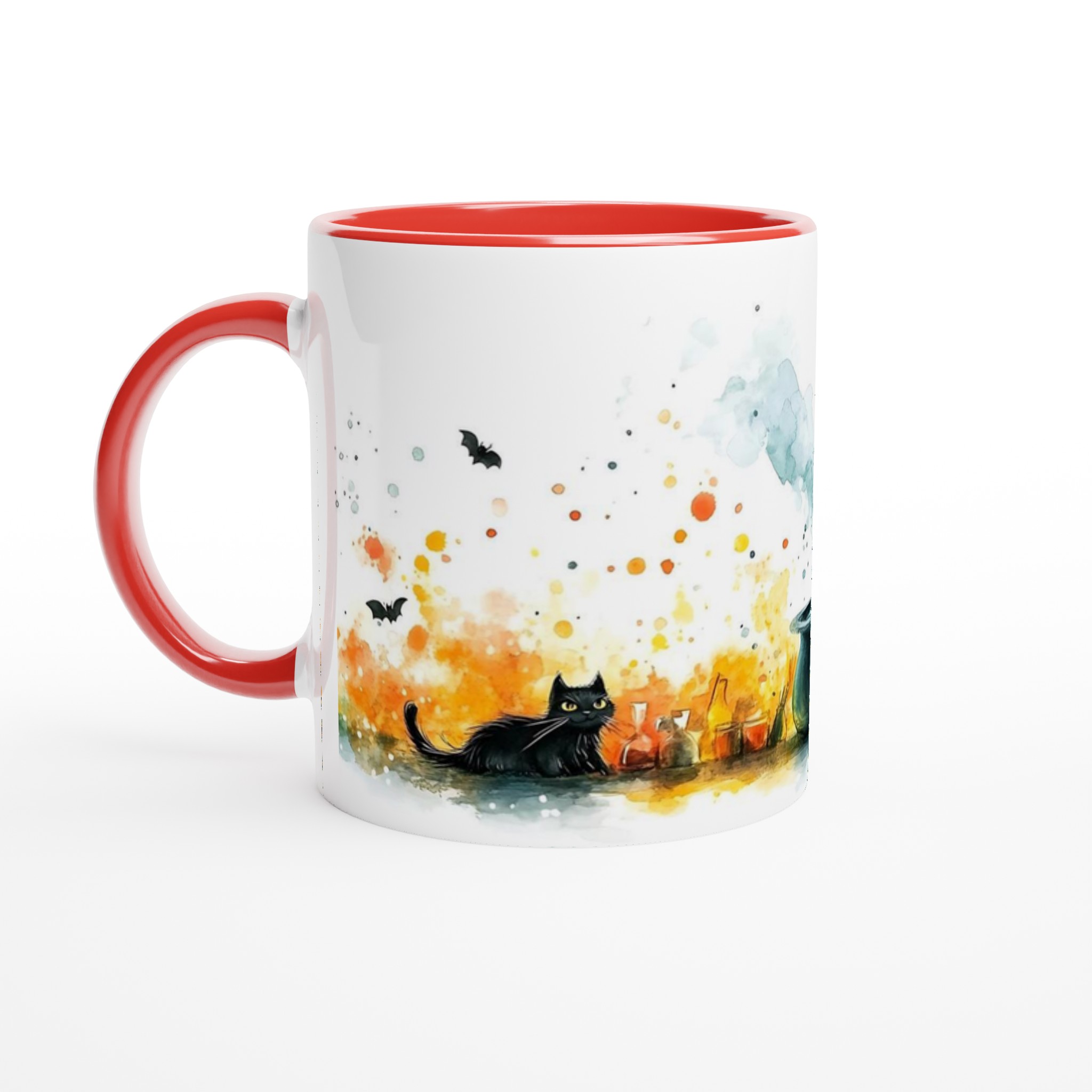 Förtrollande Häxa & Svart Katt Keramikmugg - 11oz Magisk Akvarell-Design i Flera Färger 5 e3c622a7-e493-49ed-8311-7f7471abb810