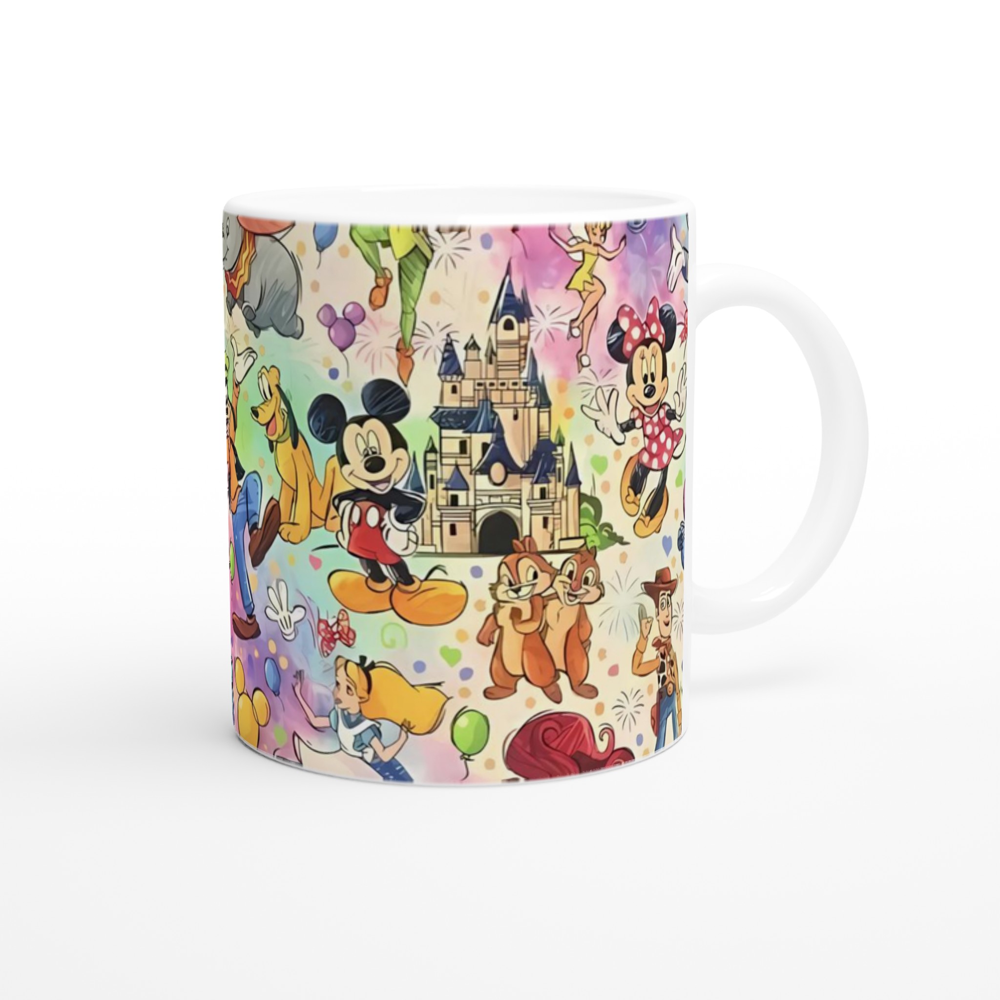Vit 11oz keramisk mugg med lekfulla Disney-ikoner i livfulla färger 9 e4172691-65c0-46f2-8998-106f62c5a8fe