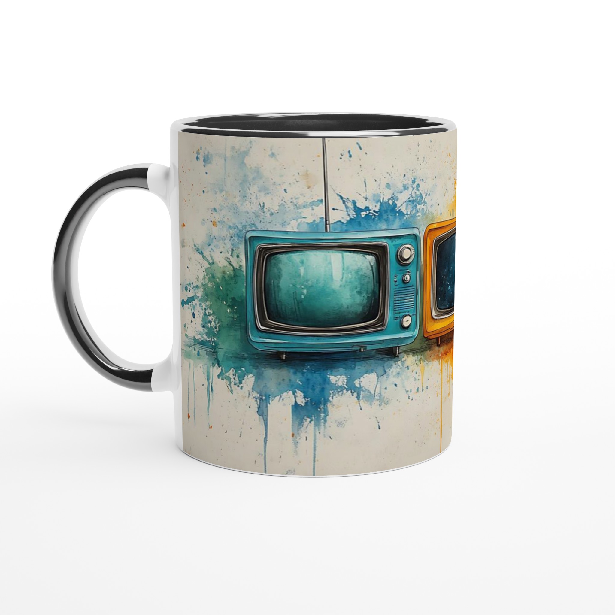 Retro TV Pop Art Keramikmugg – Färgglad Design för Kaffeälskaren i 7 Nyanser! 4 e4189f9b-071f-4e4d-8800-136c245ab1c7