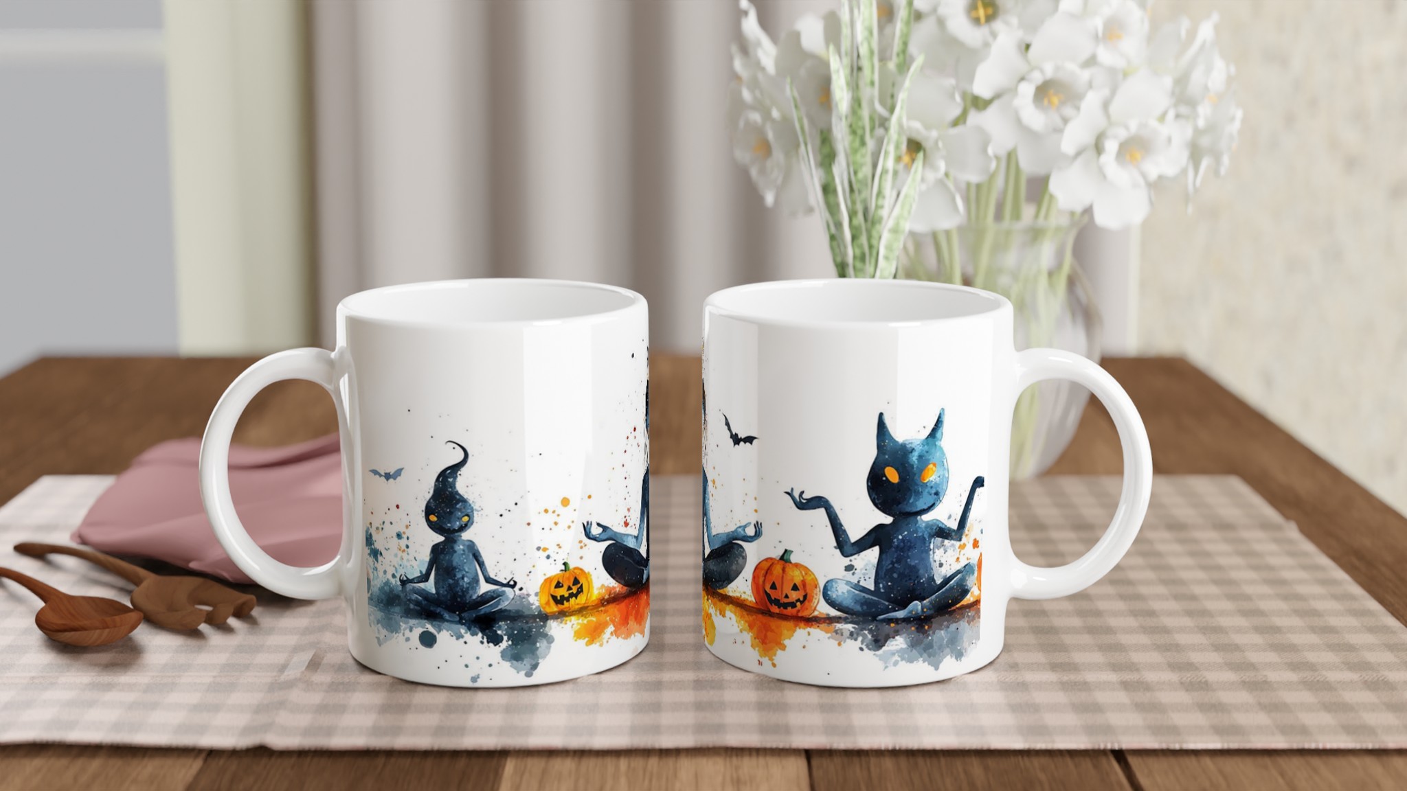 Zen Halloween Watercolour Mugg – Avkopplande Spöken & Pumpor i Din Favoritfärg! 10 e41b333c-2b0c-450f-a297-04dc96c27e0a