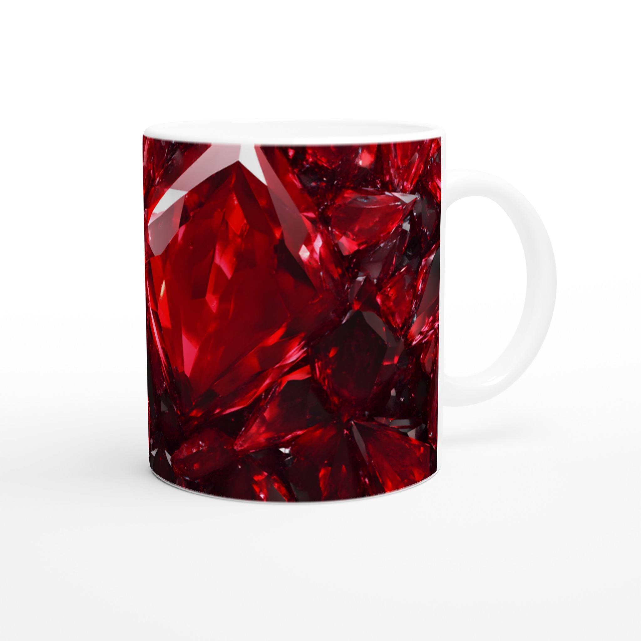 Rubinröd Fasetterad 11oz Keramisk Mugg – Geometrisk Elegans för Din Kaffestund 9 e44cbbac-d25f-4e6b-a12f-1e06179aa837