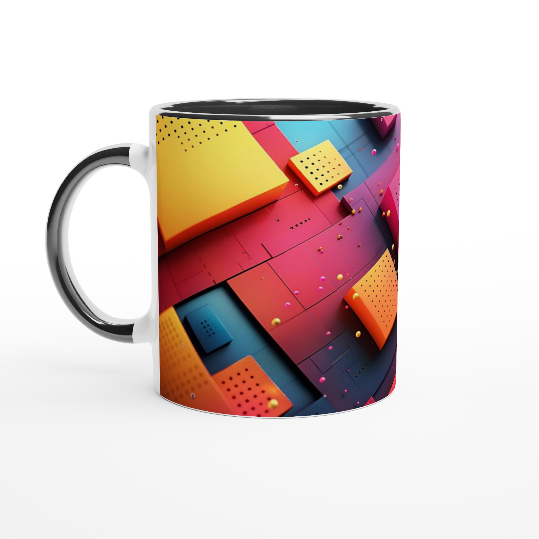 Abstrakt Geometrisk 11oz Keramisk Mugg – Modern Design i Valfri Färg 4 e459247d-7021-4659-acb9-2037ec3cf4d9