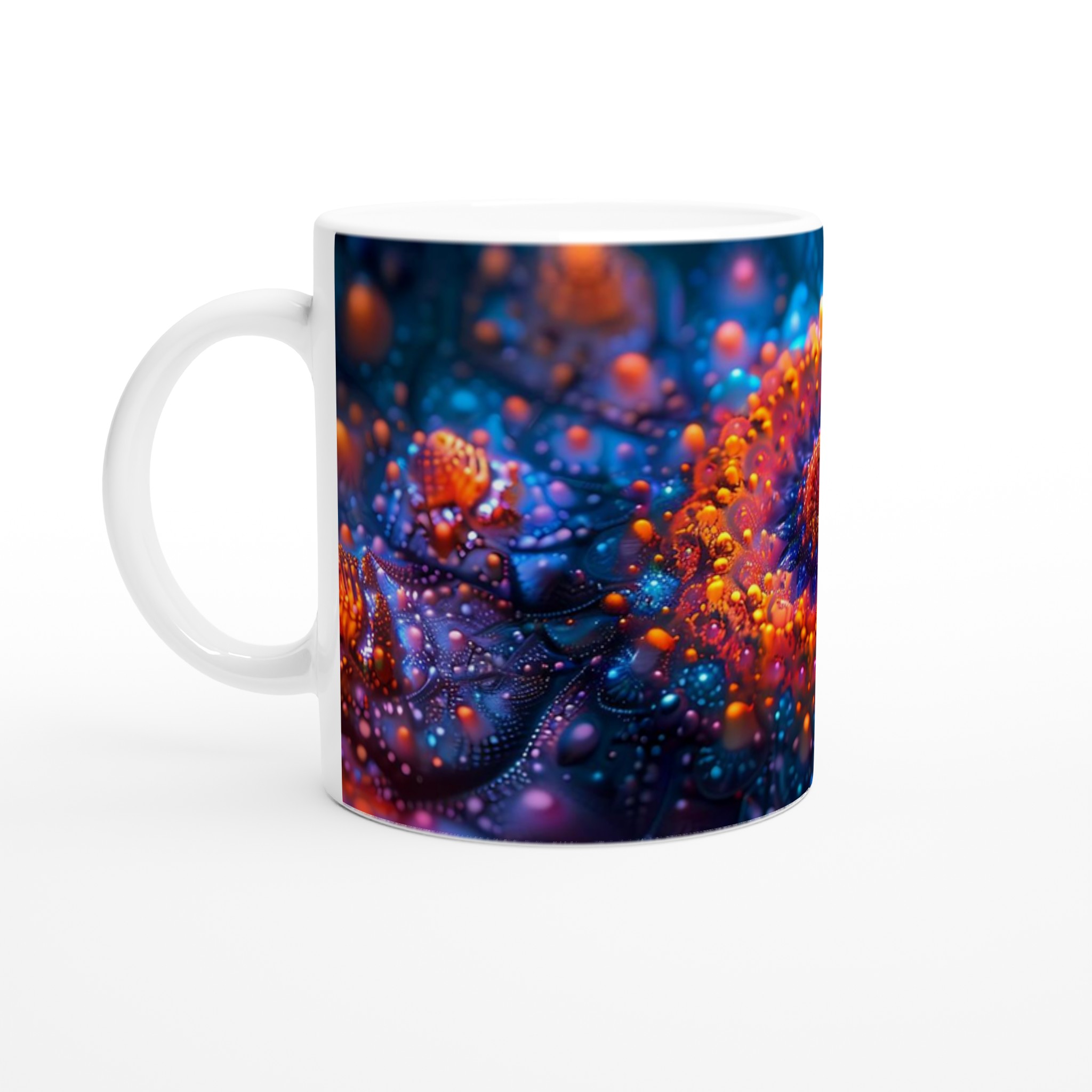 Kosmisk Fraktal Mugg - Livfulla Neonfärger på 11oz Keramik, Välj Din Favoritnyans! 1 e49a514b-a54c-4e97-99cb-cf01b3f31984