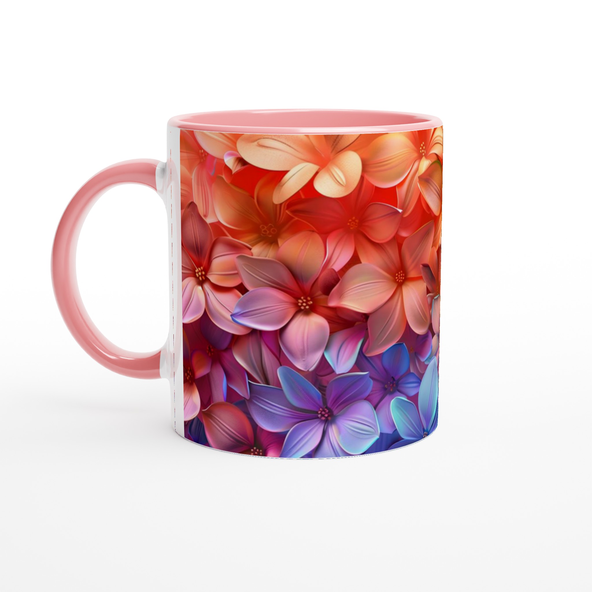 Färgsprakande Blomstermugg – 11 oz Keramisk Kaffemugg i Ditt Val av 7 Livfulla Nyanser 6 e4a0ffa4-b019-406b-b869-f7f32bb7ced1