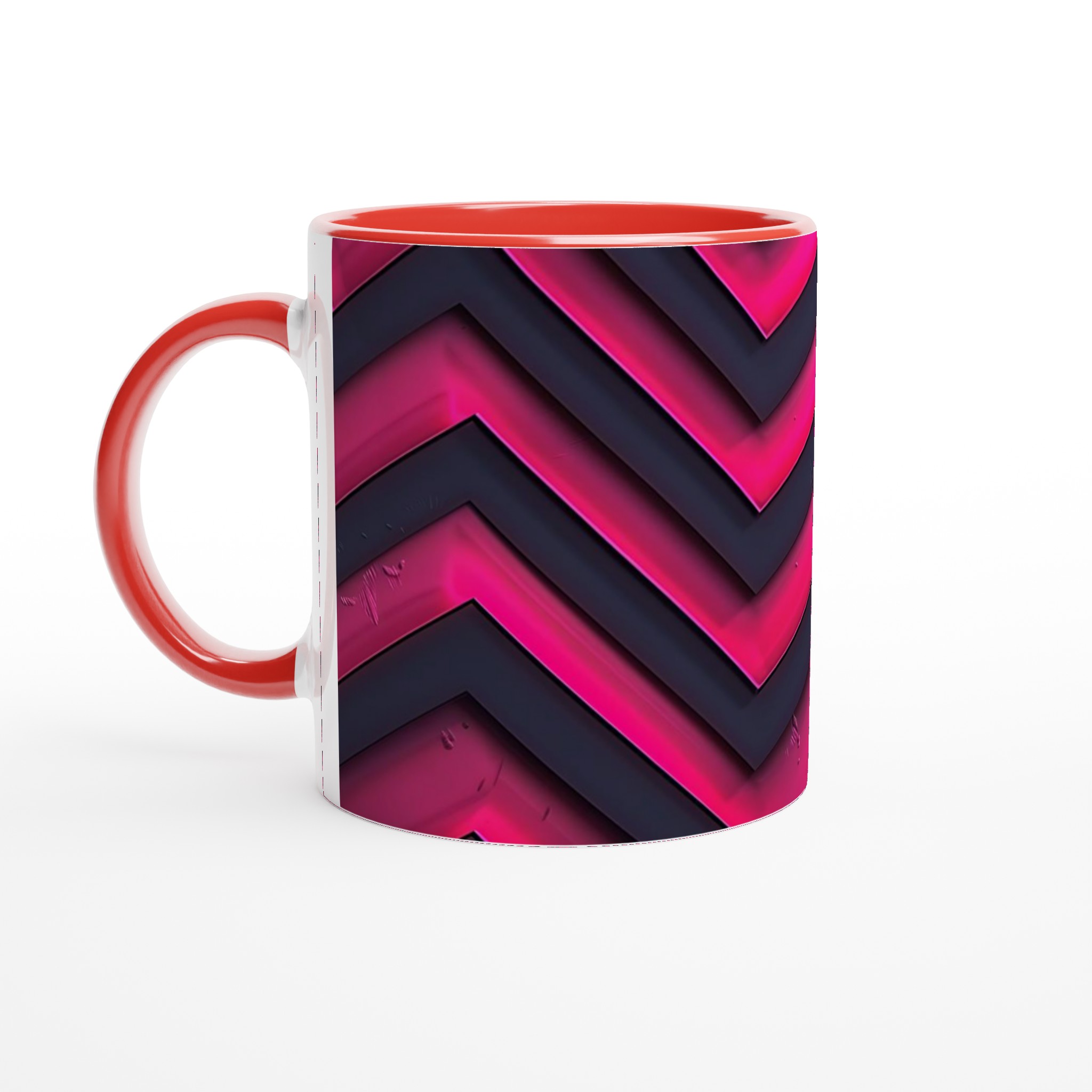 Neon Vågmönster Keramikmugg - 11oz, Levande Färgval 5 e4b8e860-6dc0-4012-bfda-a245f3720f55