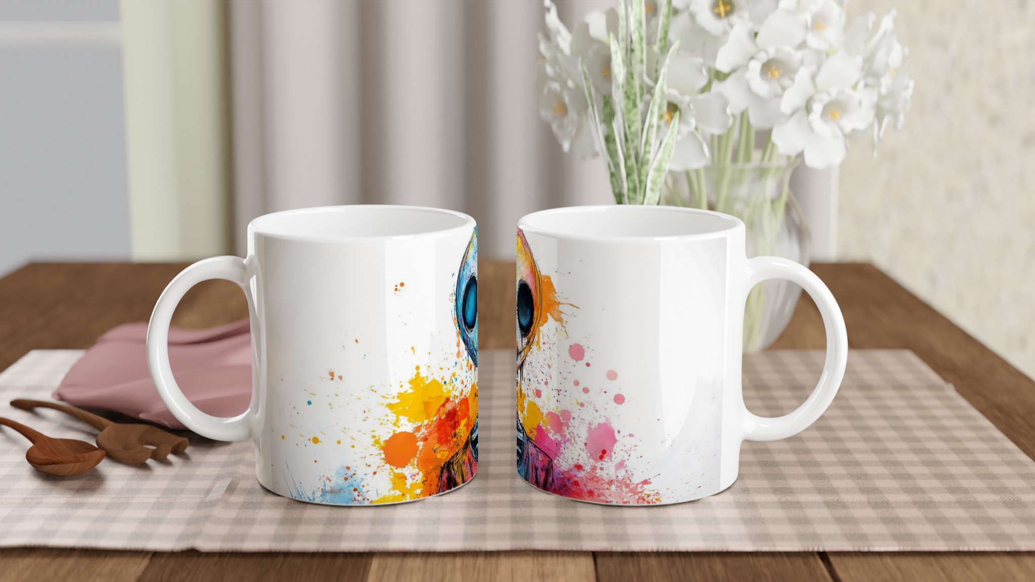 Färgsprakande Skelett Mugg - Unik Keramikmugg för kaffe, te & kreativitet 10 e4bf55de-ee3f-4a48-b98b-5a5ed826b979