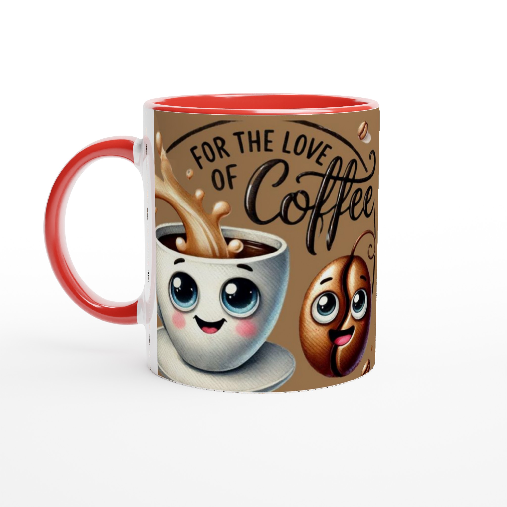 Vit 11oz keramisk mugg med lekfull kaffemotiv – välj mellan sju färgstarka keramfärger 5 e4d3b0da-fdcf-4aac-a5bb-6dee4c4e13cb