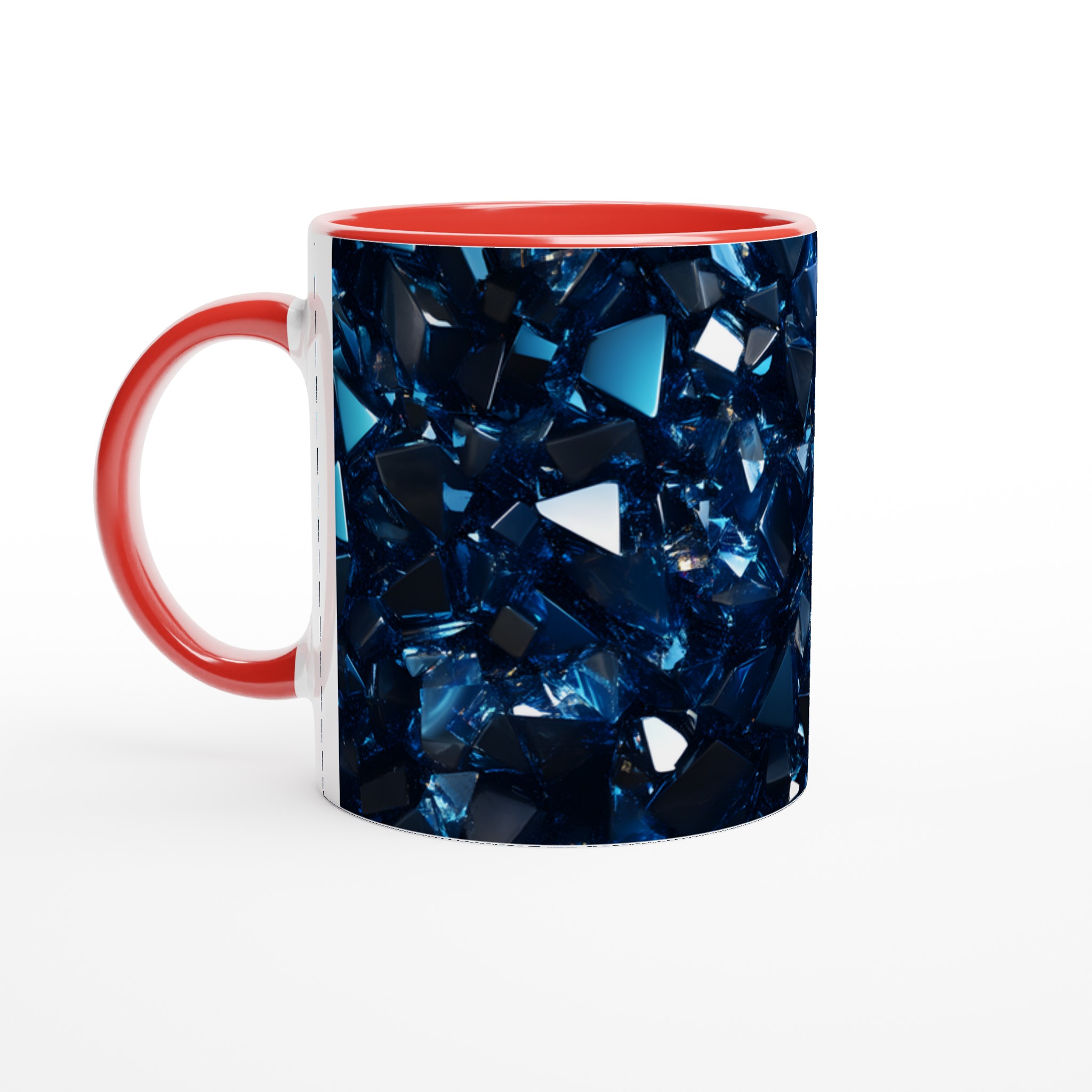 Glänsande Blå Diamantmönstrad 11oz Keramisk Mugg – En Juvel för Ditt Kaffe 5 e4fe0446-bce1-4441-ab3f-7b667310b93d
