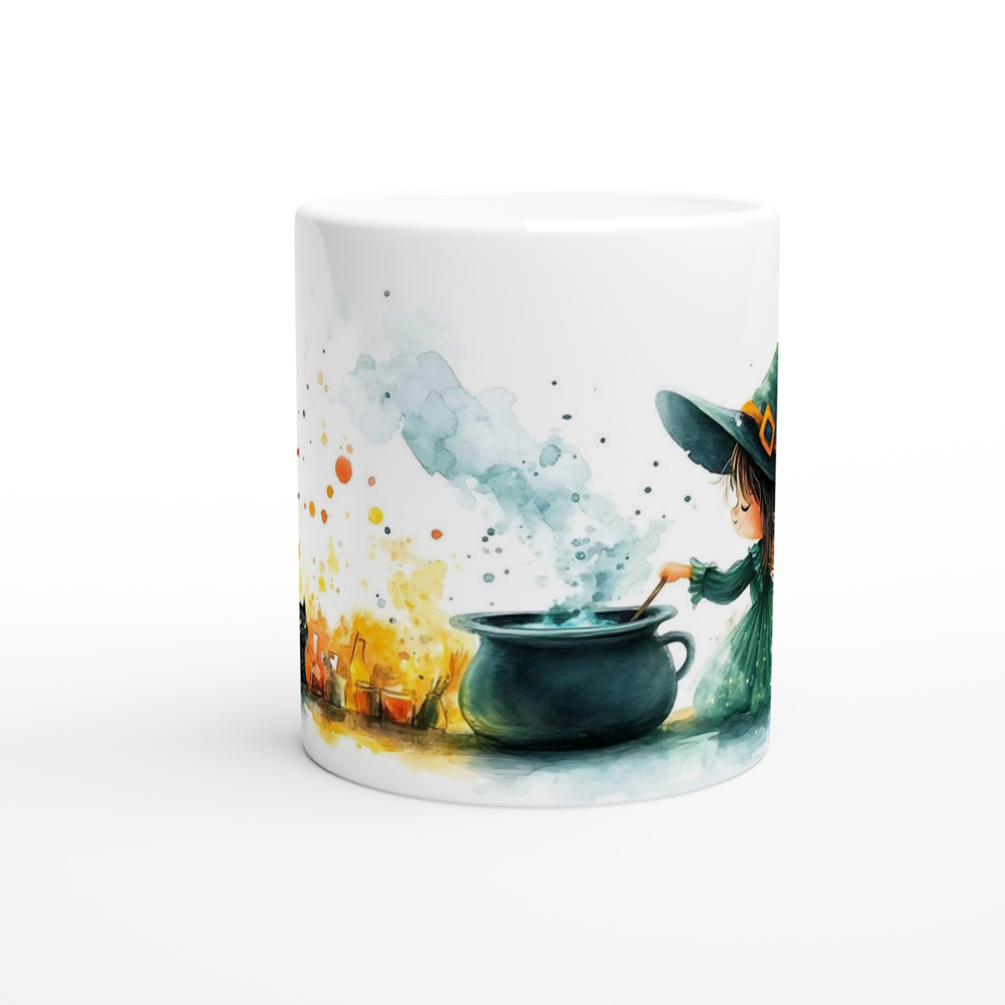 Förtrollande Häxa & Svart Katt Keramikmugg - 11oz Magisk Akvarell-Design i Flera Färger 8 e50066b1-a9c1-4a12-8dc6-ee82a8ca7ddc