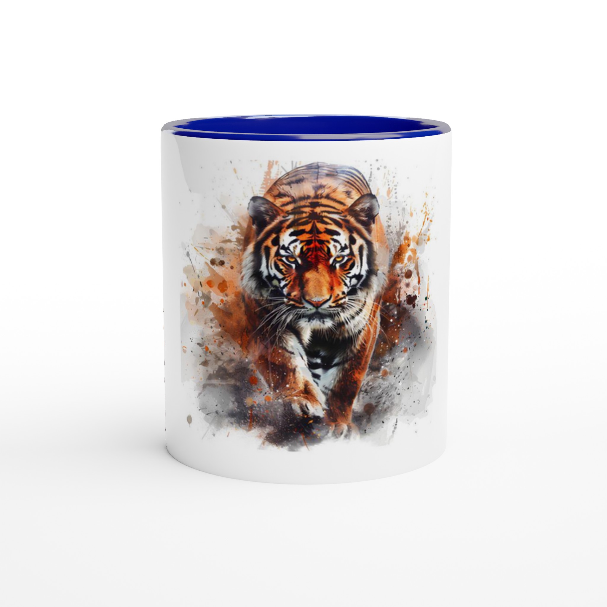 Majestätisk Tiger Akvarell 11oz Keramisk Mugg – Färgad Insida & Handtag i sex djärva nyanser 5 e50ce97e-cadc-4b72-b29f-74c5e8889f44