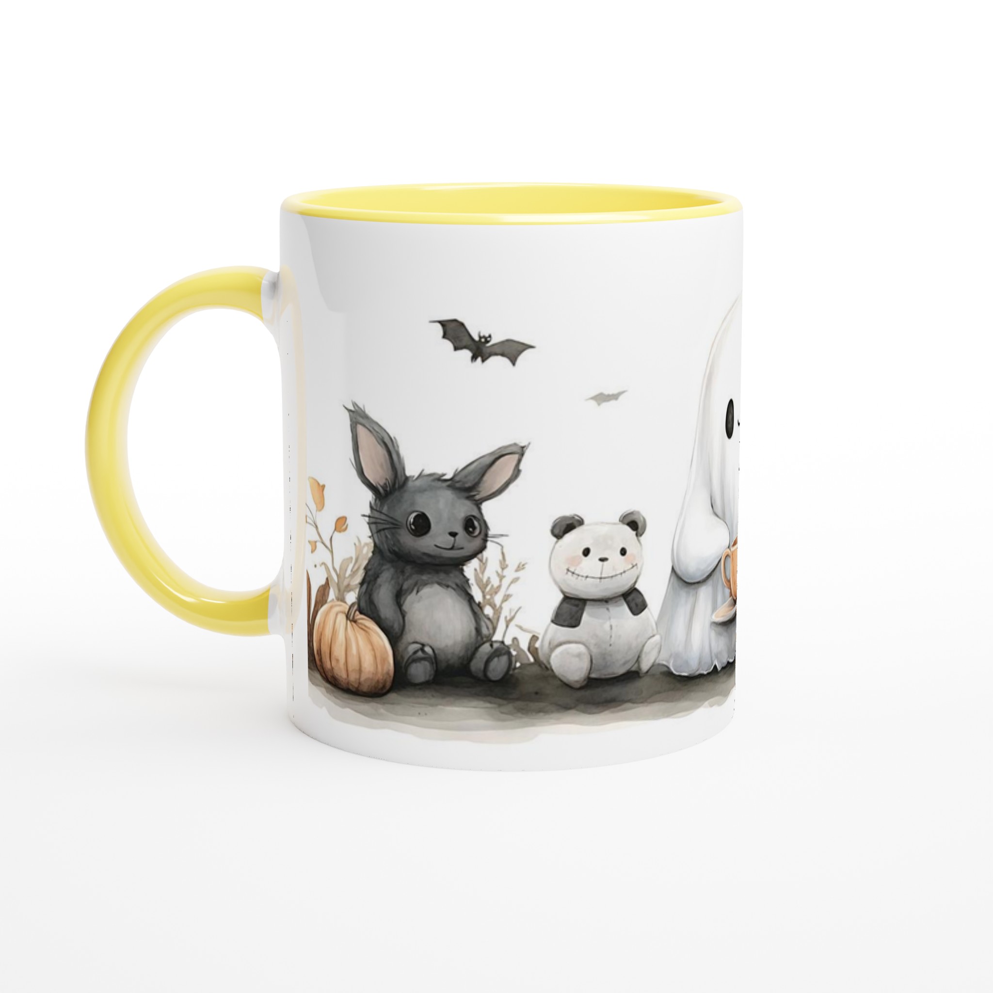 Mysig Spök- och Djurvänner Mugg – Söt Akvarelldesign för Kaffe & Te i Flera Keramiska Färger 3 e510d708-bc93-44a2-a686-9940df9b1731