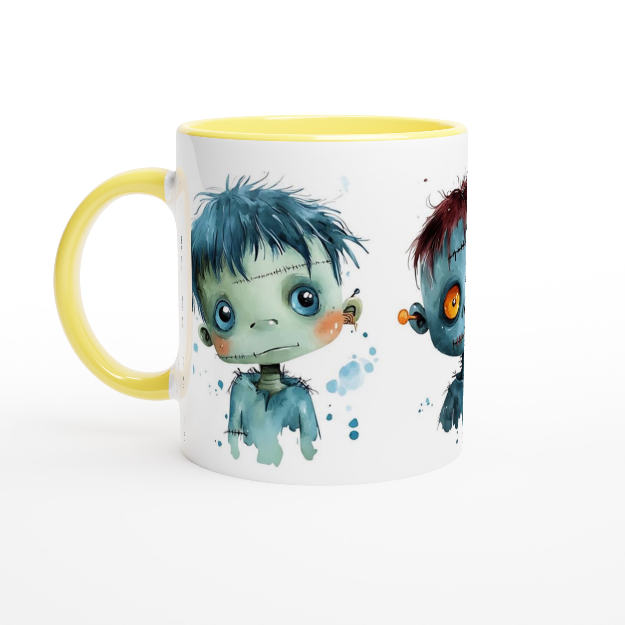 Söta Monster Vattenfärg 11oz Keramikmugg – En charmig detalj för din kaffepaus, välj bland flera färger! 3 e51432aa-929b-499b-bcd5-c692bf153fcb