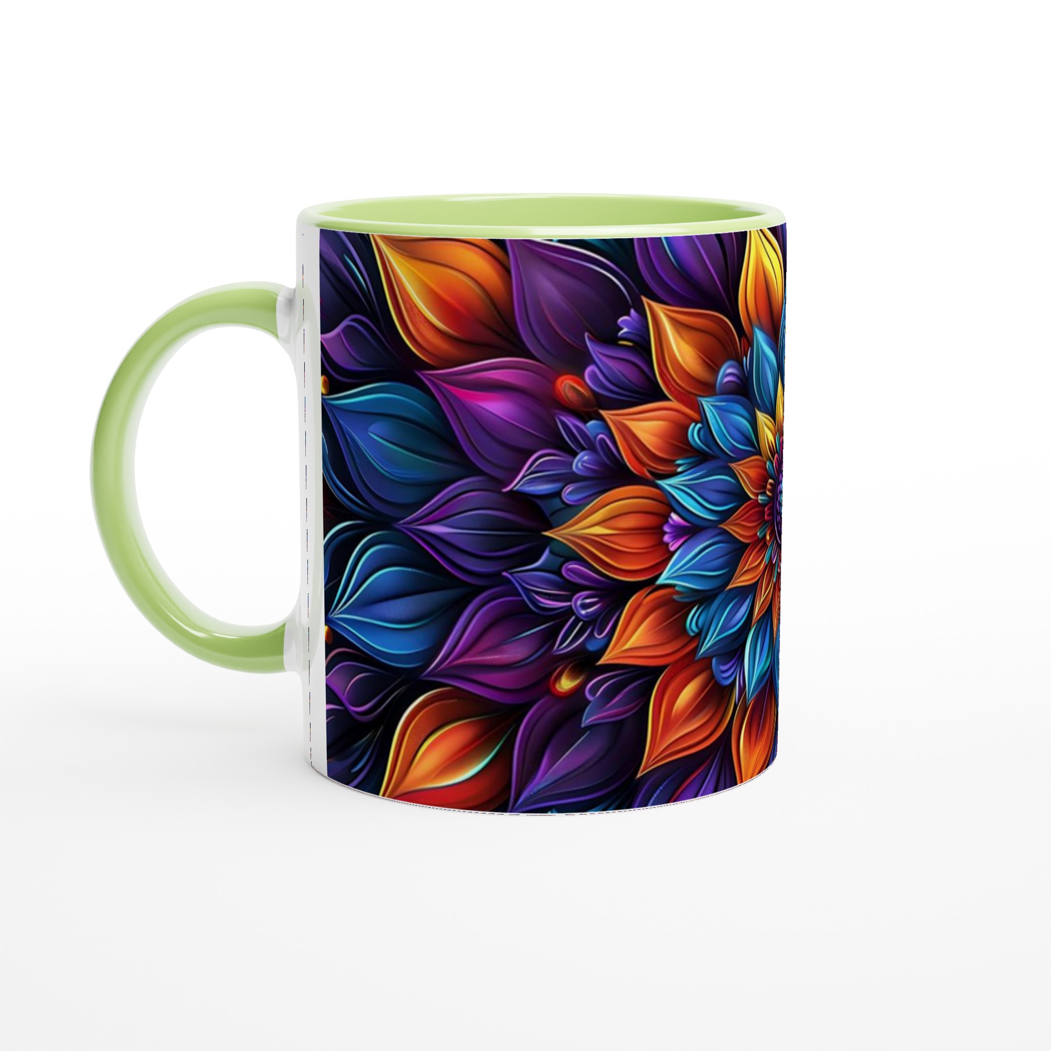 Abstrakt Mandala Konst Mugg – Livfulla Lila och Orange Nyanser – 11oz Keramikmugg 7 e530ddc6-99a0-4f43-ab62-cd83aa7c0a77