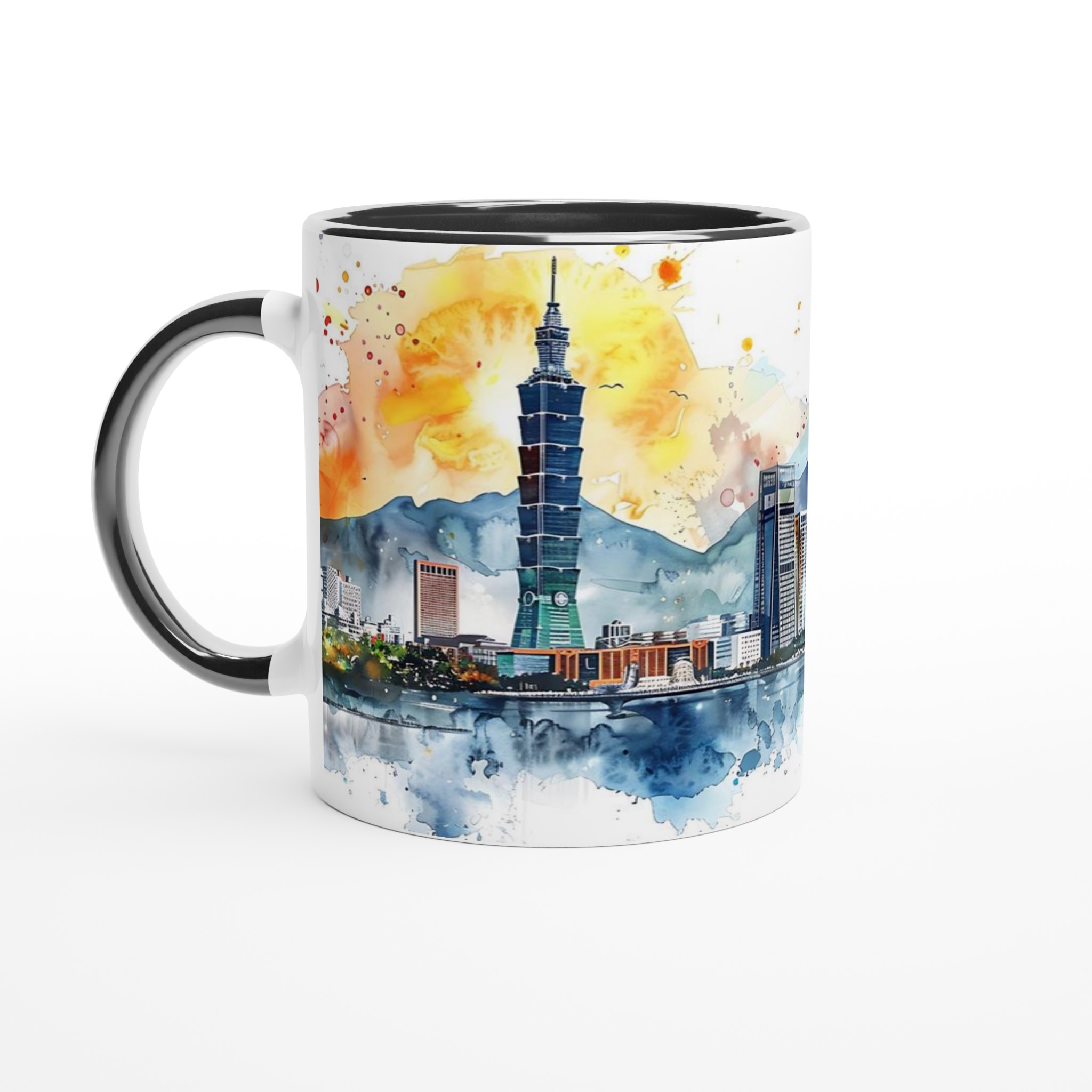 Stilren Keramikmugg - Stadslandskap i Akvarell | 11oz Premium Mugg i Flera Färger 4 e574b719-3afd-4455-98b4-f10835bf9173