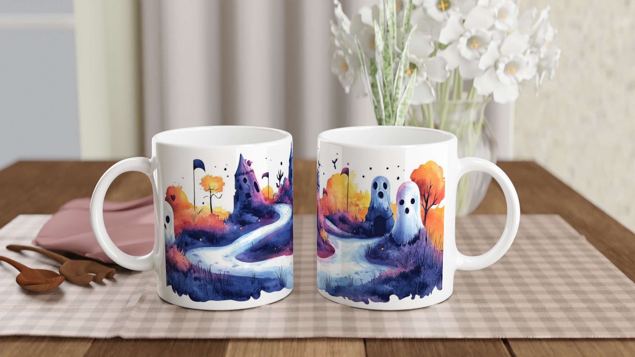 Mystisk Halloweennatt 11oz Keramisk Mugg – Drömlik Akvarell i Dina Favoritfärger 10 e579eeb9-f629-4a7f-a0f9-5fd17fd7dc4c