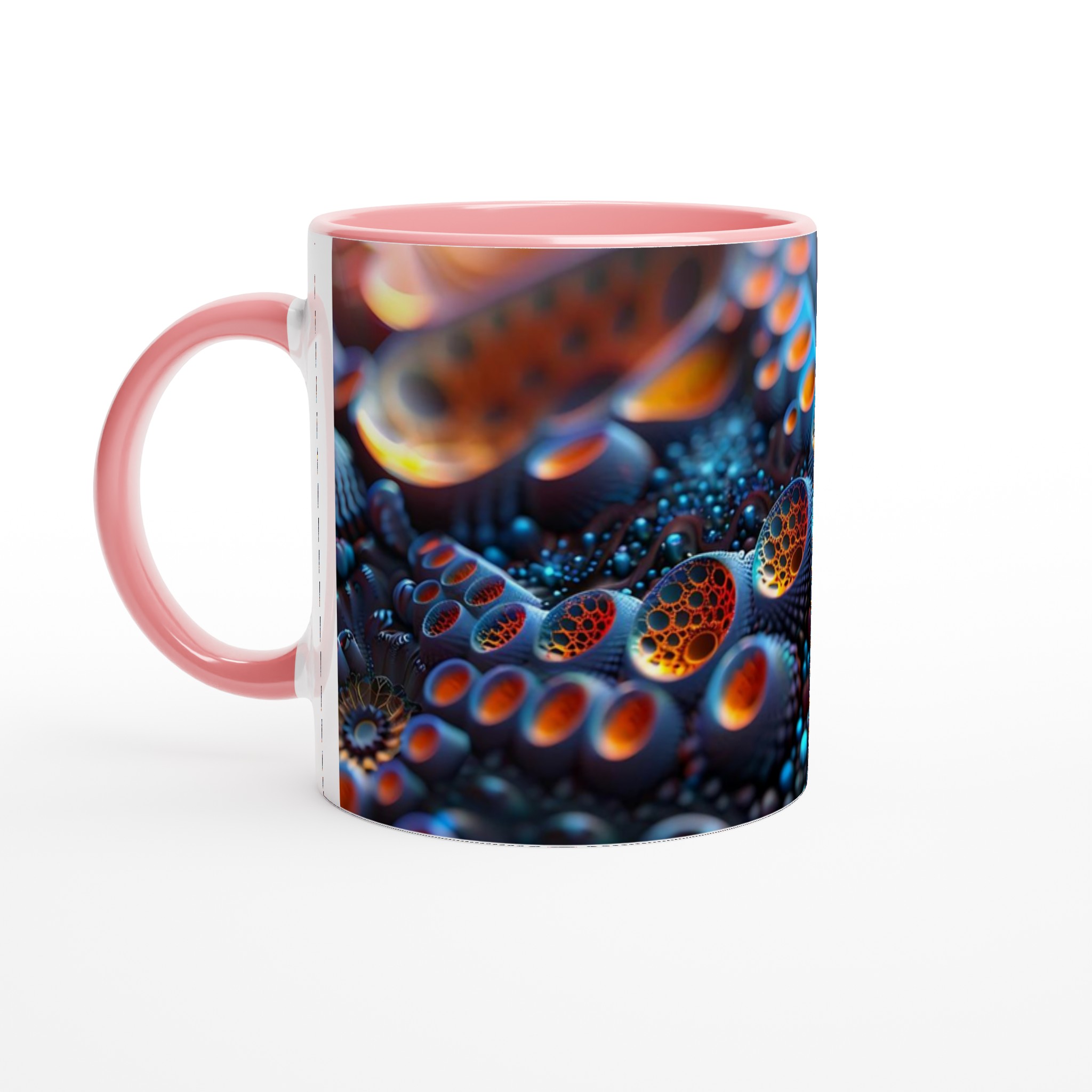 Abstrakt Fraktal Konst Mugg – 11oz Keramisk Kaffekopp i Intensiva Färger 7 e57fa07d-3613-4453-ad95-b918dfa04887