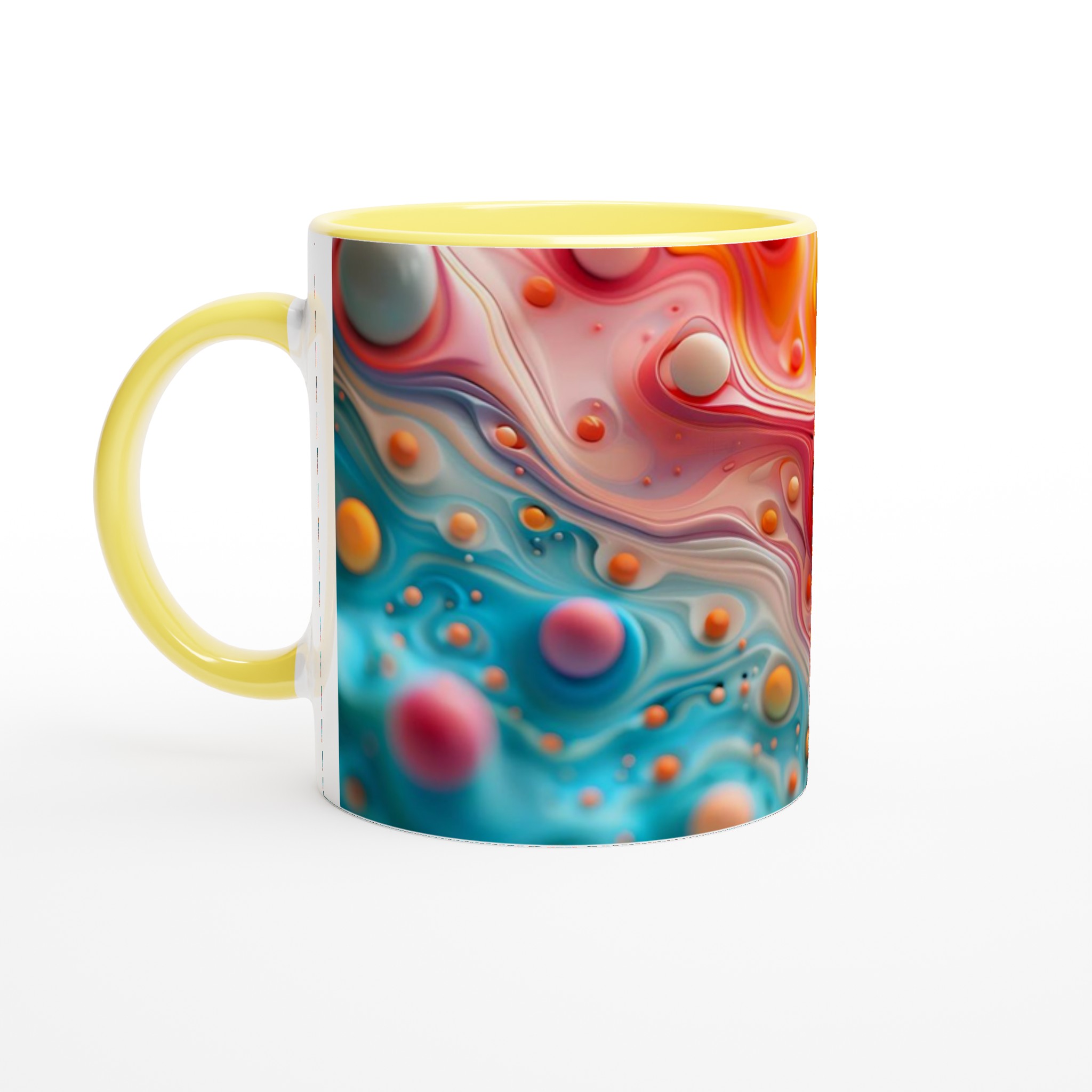 Abstrakt Bubbel Keramikmugg - 11oz, Välj Bland 7 Levande Färger! 3 e58fd1b0-0ab3-4be2-b085-95bbc4ce627a