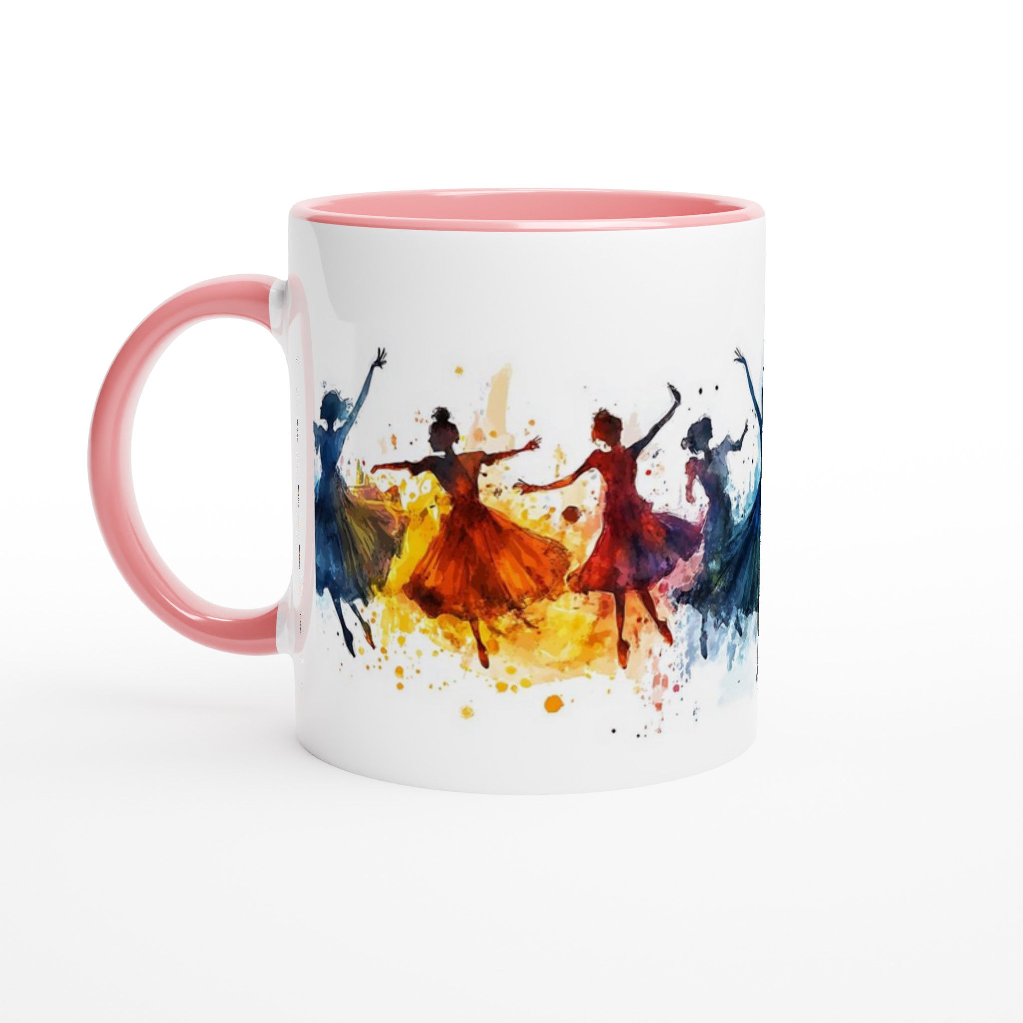 Dansande Ballerinas – Färgstark Akvarellmugg – 11oz Keramisk Kaffemugg i Valfri Färg 7 e5a1f85d-9022-45d5-a942-c21ded84a789