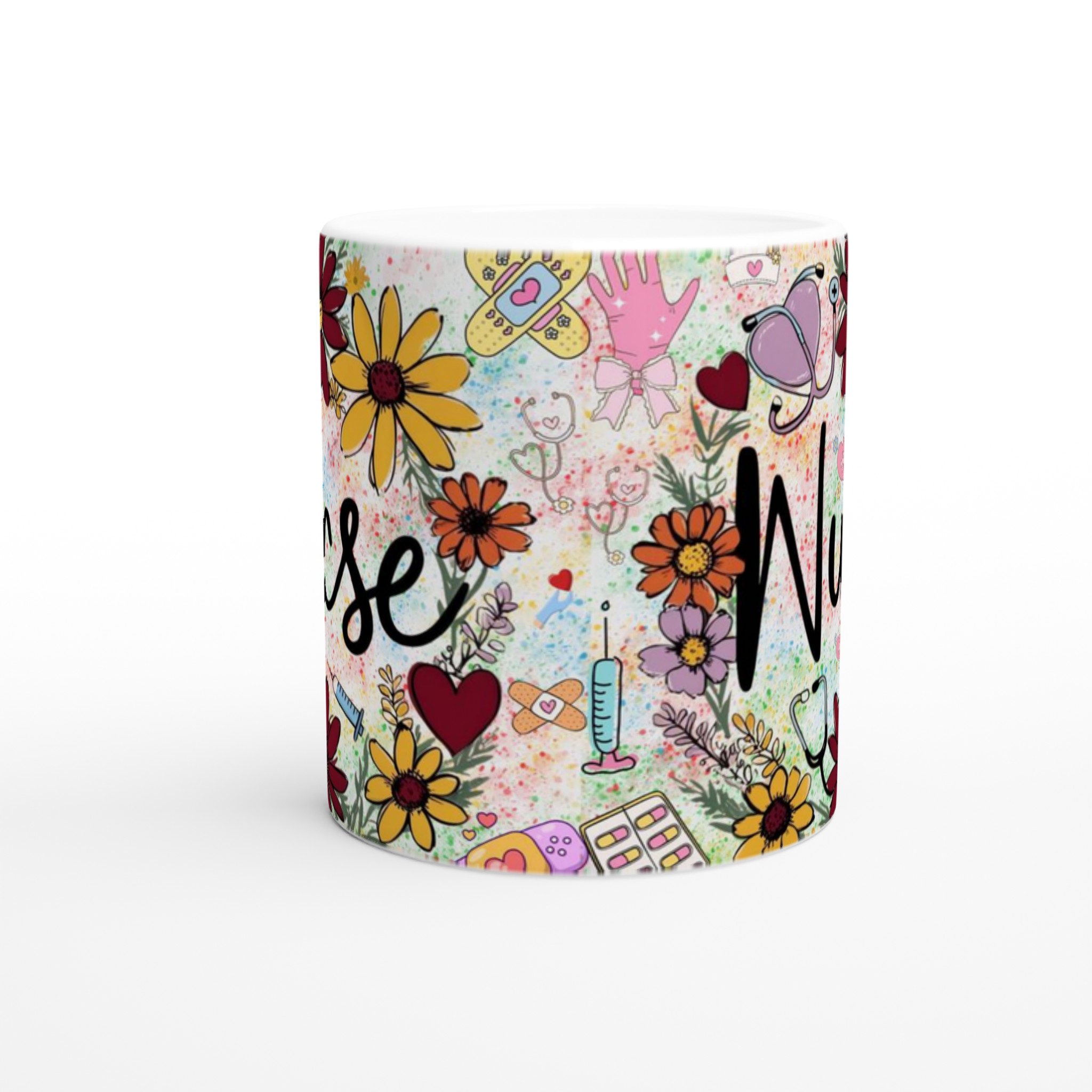 Vibrant Nurse-Themed 11oz Ceramic Mug in Your Choice of Colors 8 e5a95532-bd70-49ed-8619-7cddecb81655