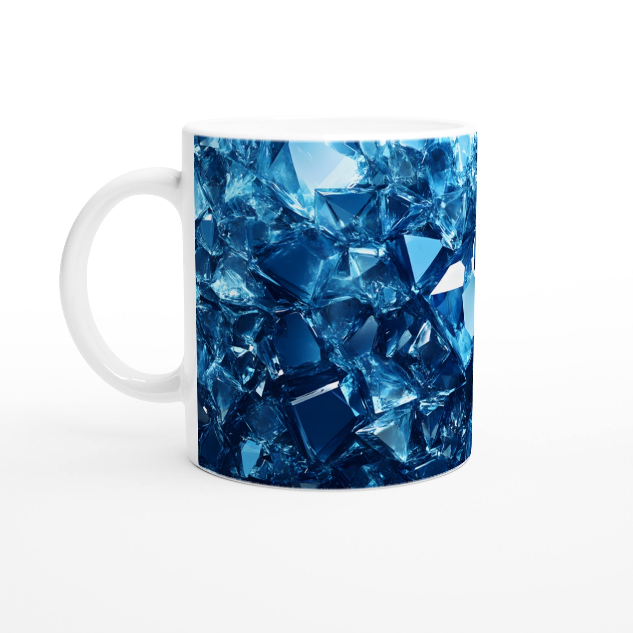 Glänsande Blå Iskristaller Keramisk Mugg – 11 oz Vit Mugg för En Kylig Dryckesupplevelse 1 e5df8d8b-feb8-405d-8ca6-c27dd26f46ff