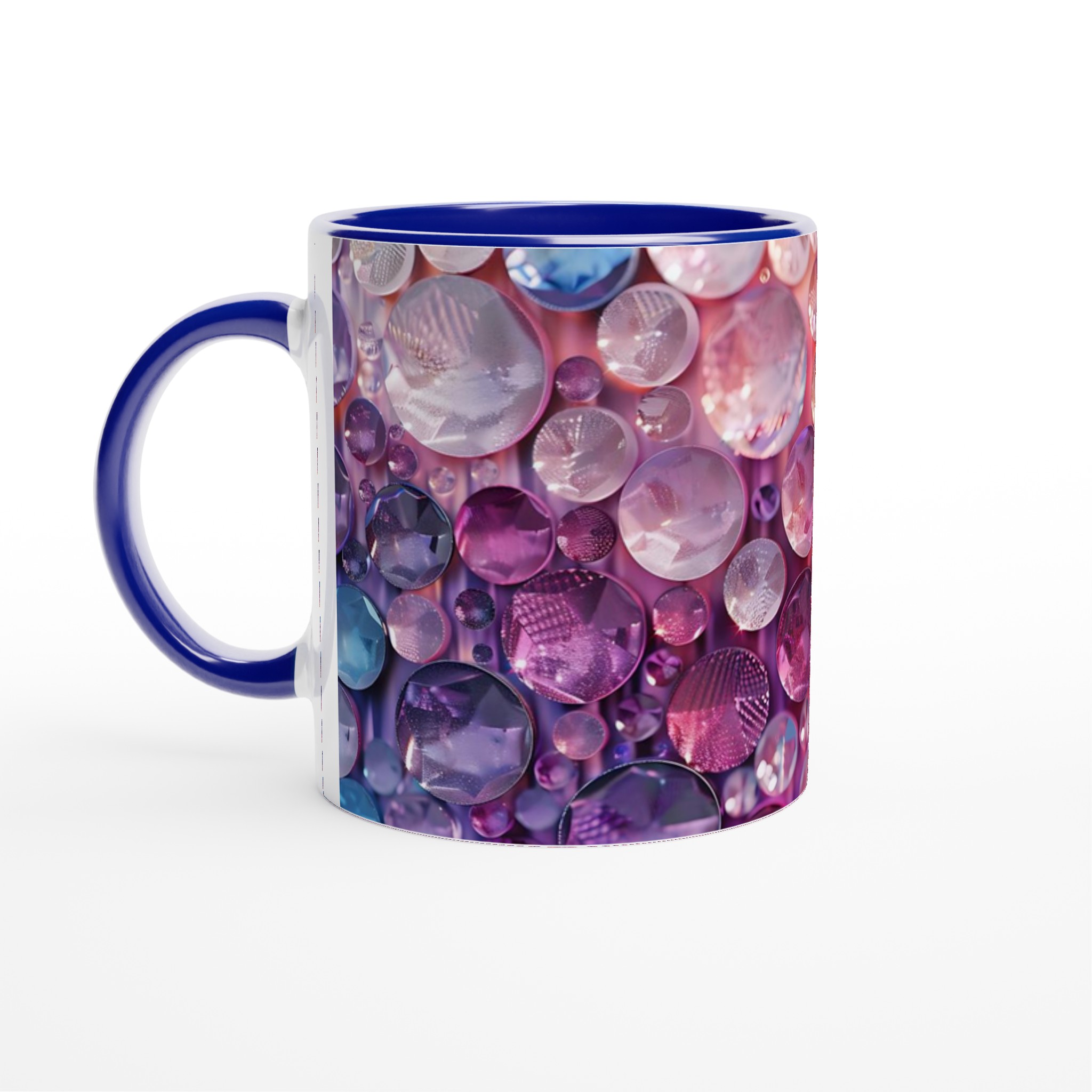 Glänsande Ädelstenar 11oz Keramisk Mugg – Lyxig Regnbåge för Din Kaffeupplevelse 2 e6219dc9-0b1d-4834-8670-9c29c8089378