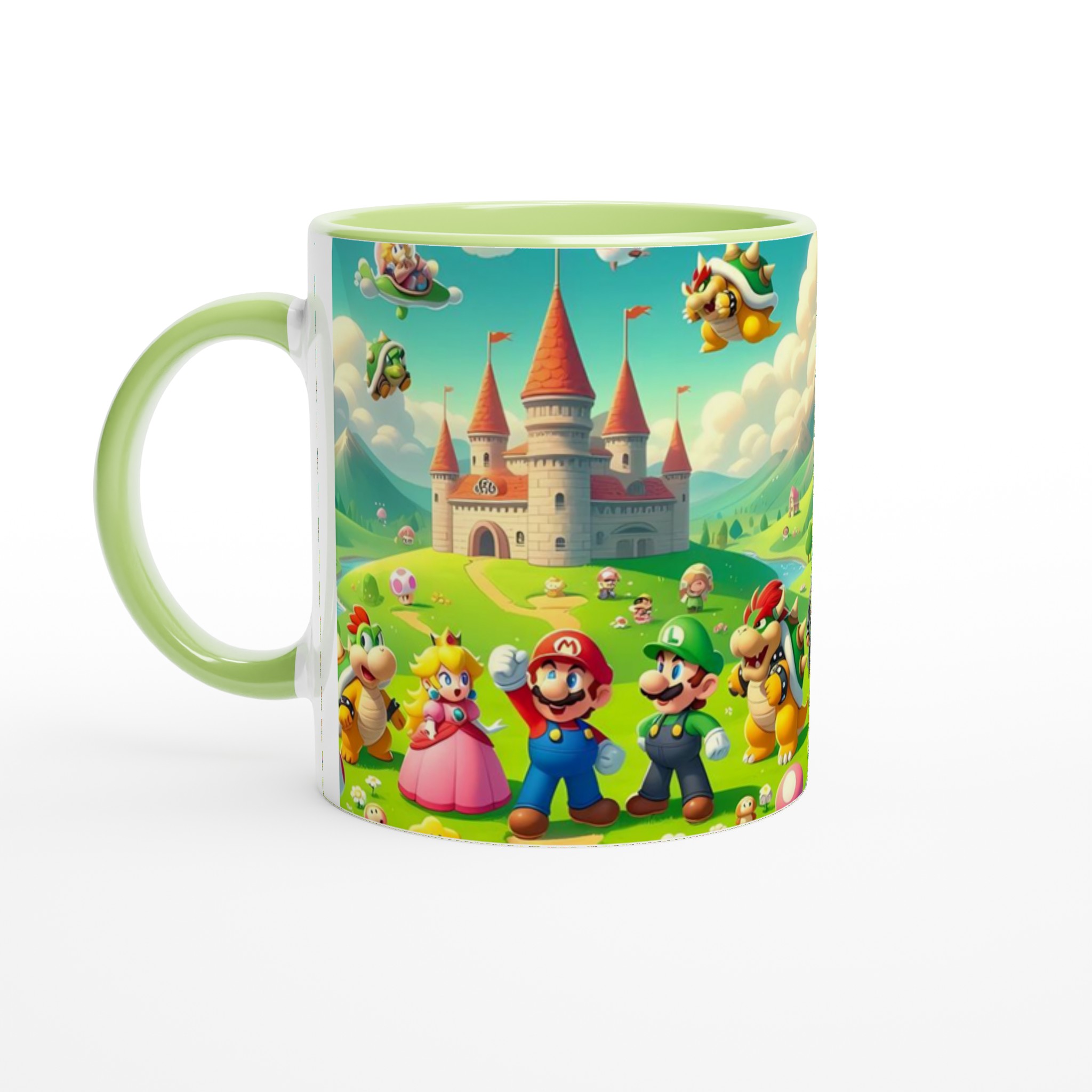 Vit 11oz keramisk mugg med färgstarkt Super Mario-världsmotiv i valfri keramisk färg 7 e6237c7b-e3ea-423b-bb88-0fb3271e1124