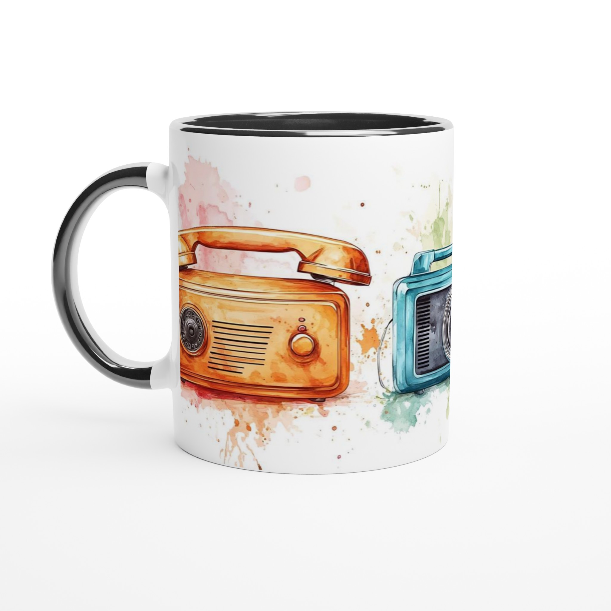 Retro Tech Vibes Keramikmugg – Din Favorit för Kaffe & Te i Akvarellstil 4 e63c5bdc-b5bc-4f18-808c-e7ea97c8ef24