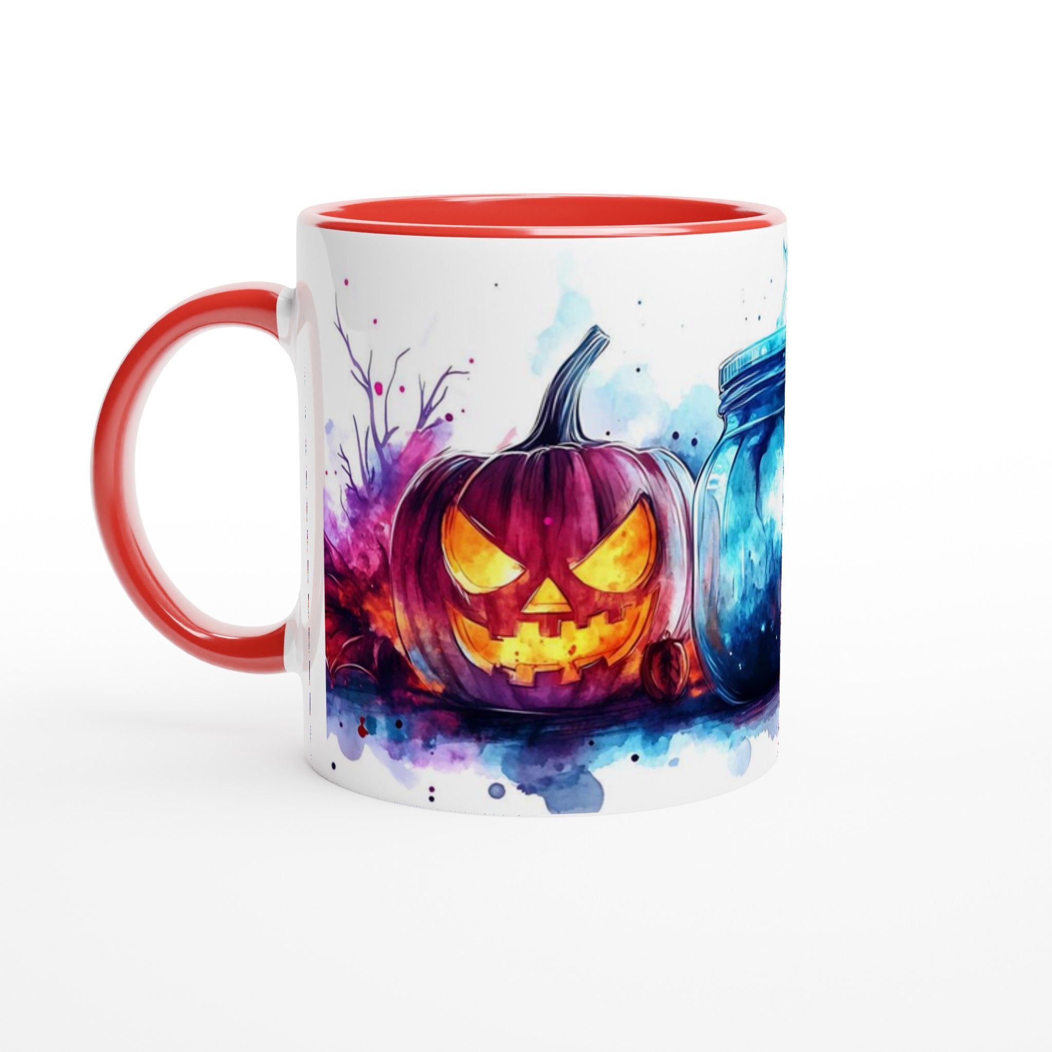 Spooky Watercolor Halloween Mugg – Jack-o'-Lantern & Mystisk Burk i Färgstarka Tryck 5 e6abeeec-8aaa-46be-971a-3b1565c96a0f