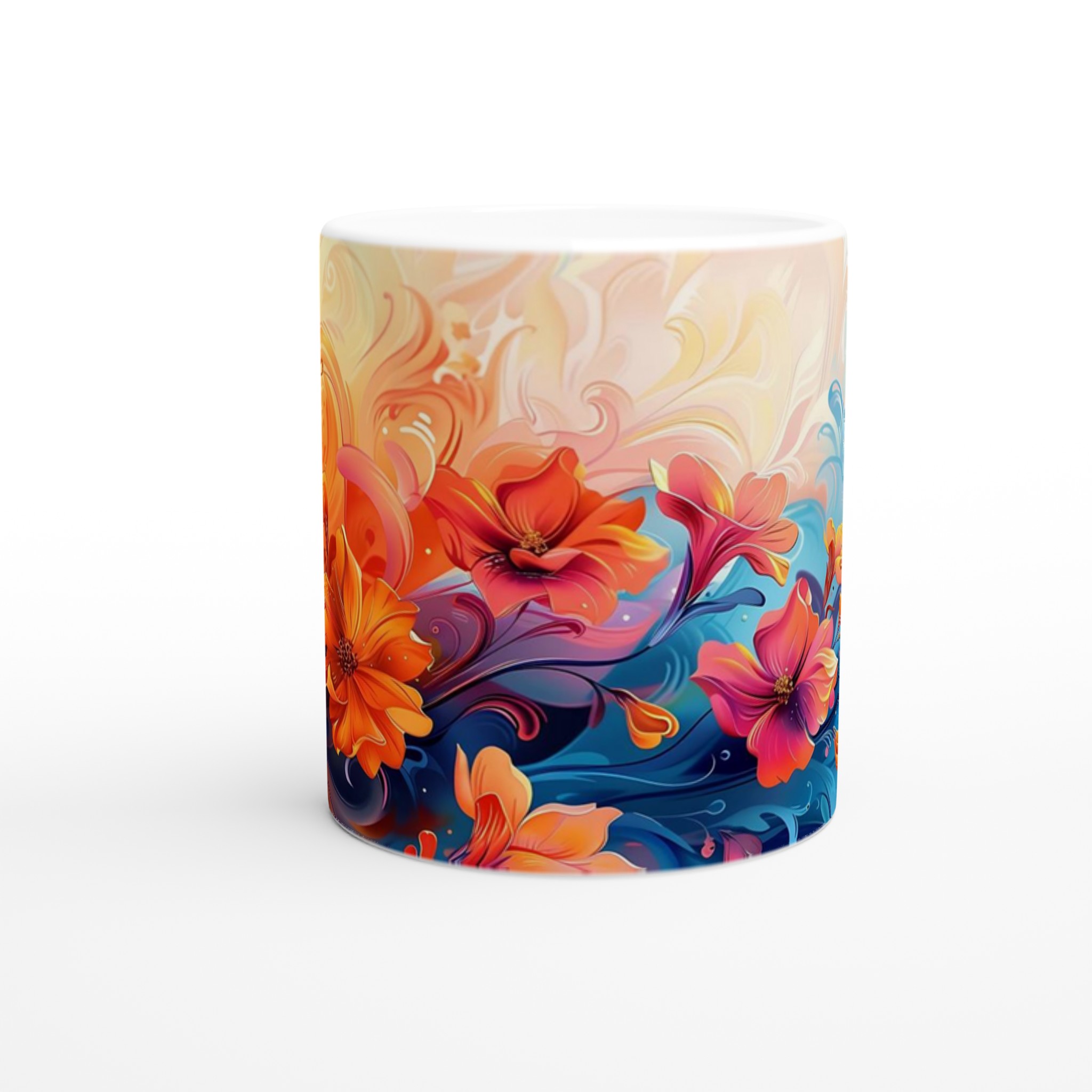 Abstrakt Blommig Konst Mugg – Livfulla Nyanser & Konstnärlig Elegans, Välj Bland Flera Färger 8 e6b78a18-4a20-4e08-9b4e-84e8b212b607