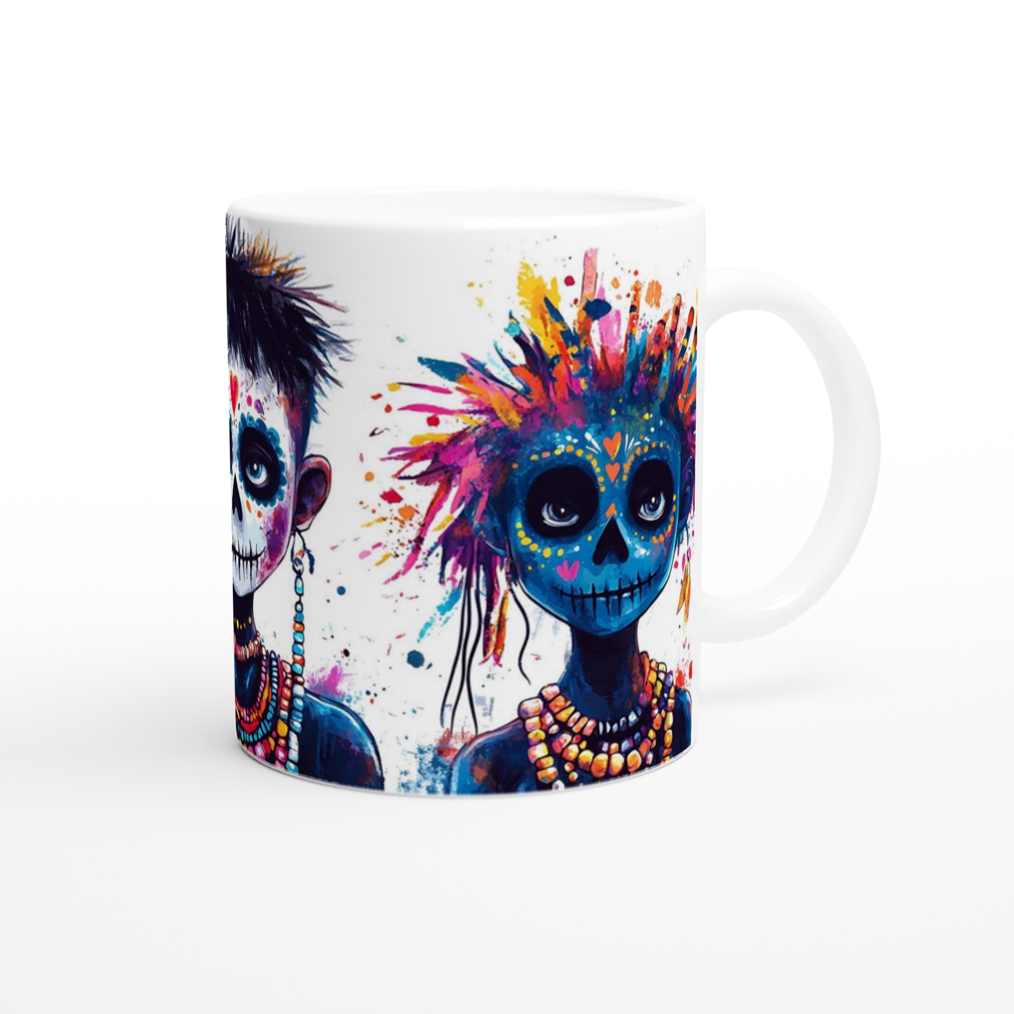 Färgsprakande Calavera Mugg - 11oz Keramisk Kaffemugg i ditt val av sju livfulla färger 9 e6cf9329-e703-4915-809f-b5a92dbe5732