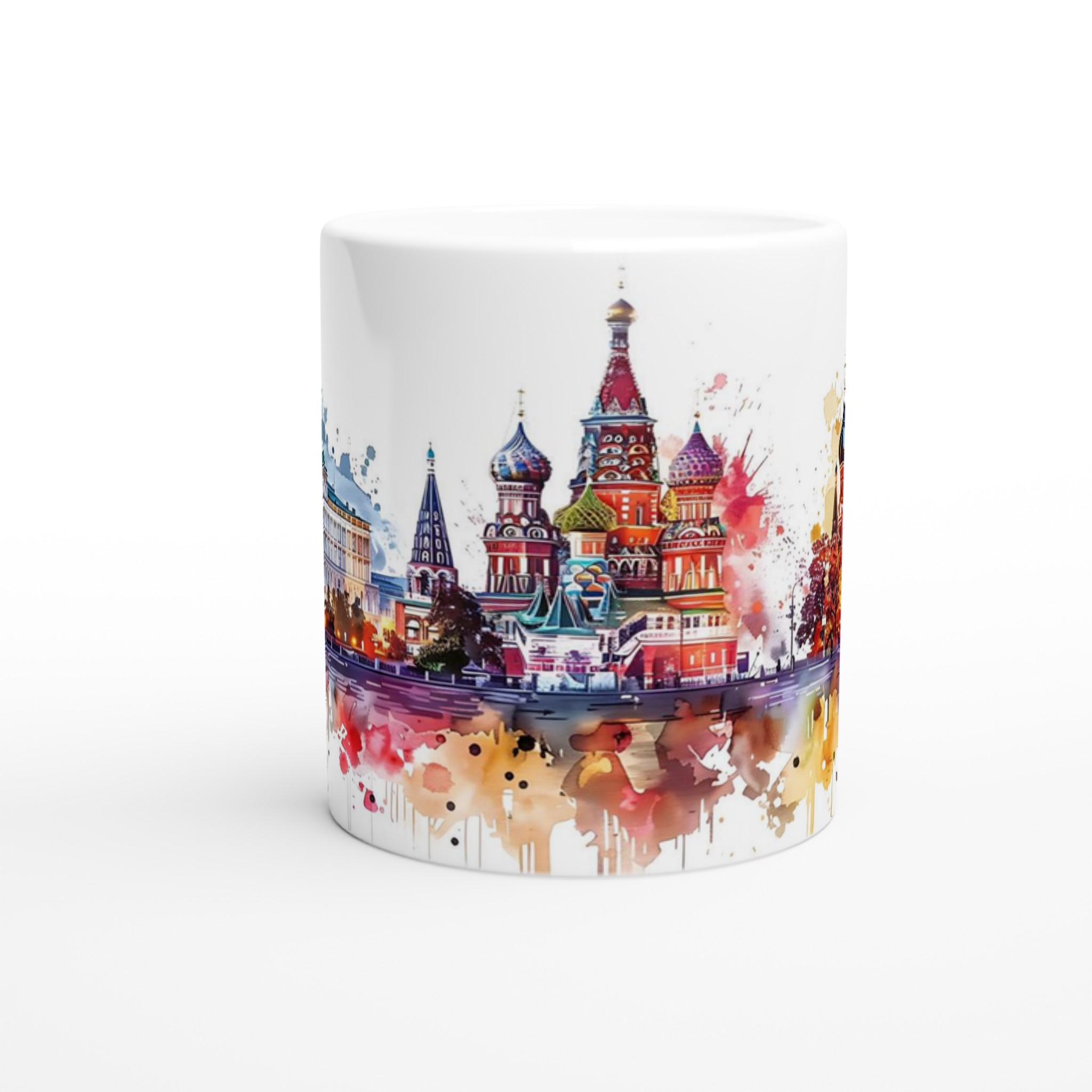 Abstrakt Moskva Vattenfärg Mugg - Livfulla Landmärken & Kreml Skyline 8 e6cf9bf1-9f50-444a-82f4-15363f34ae66