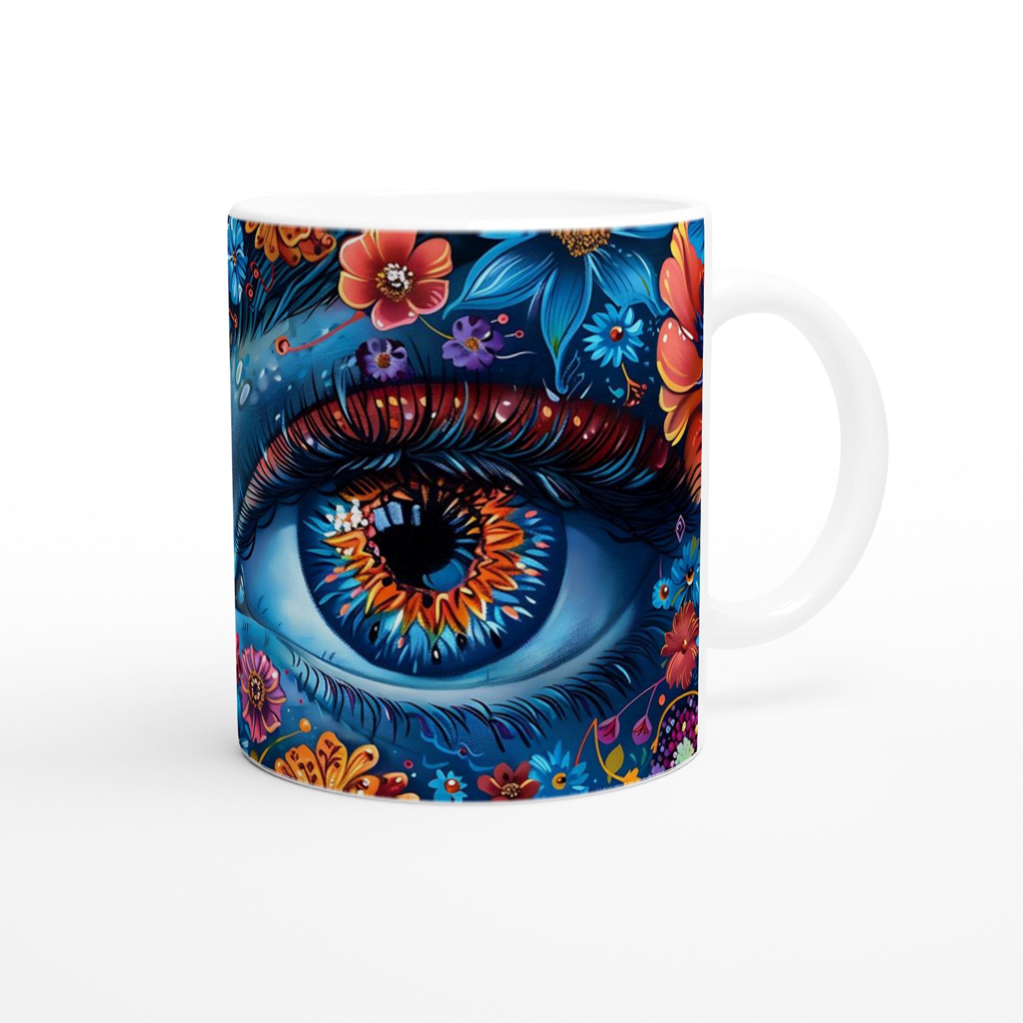 Magical Floral Eye Keramikmugg – En Konstnärlig Kaffestund i Levande Färger, Välj bland 7 Livfulla Nyanser 9 e6e434a6-5519-4679-97ad-e4bcec872f28