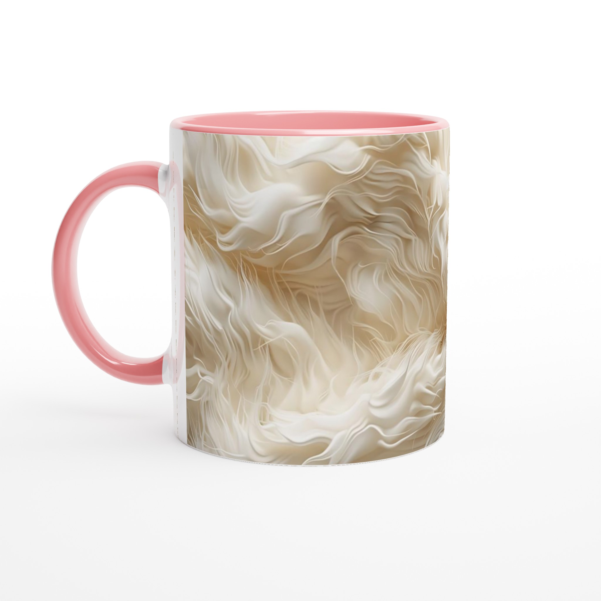 Abstrakt Krämvit Konstnärlig Keramikmugg - 11oz, Vågor & Virvlar, Välj Bland Flera Färger 6 e7012591-134c-42d4-bfe1-013aea615891