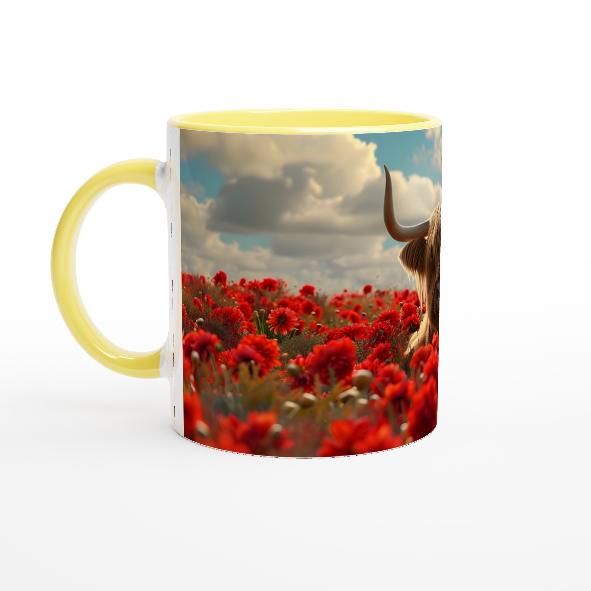 Highland Ko Mug – Charmig Illustration i Röd Vallmoäng – Välj bland 7 Färgstarka Muggar 3 e731f03d-cb15-474b-a05d-d79e39b8c1f2
