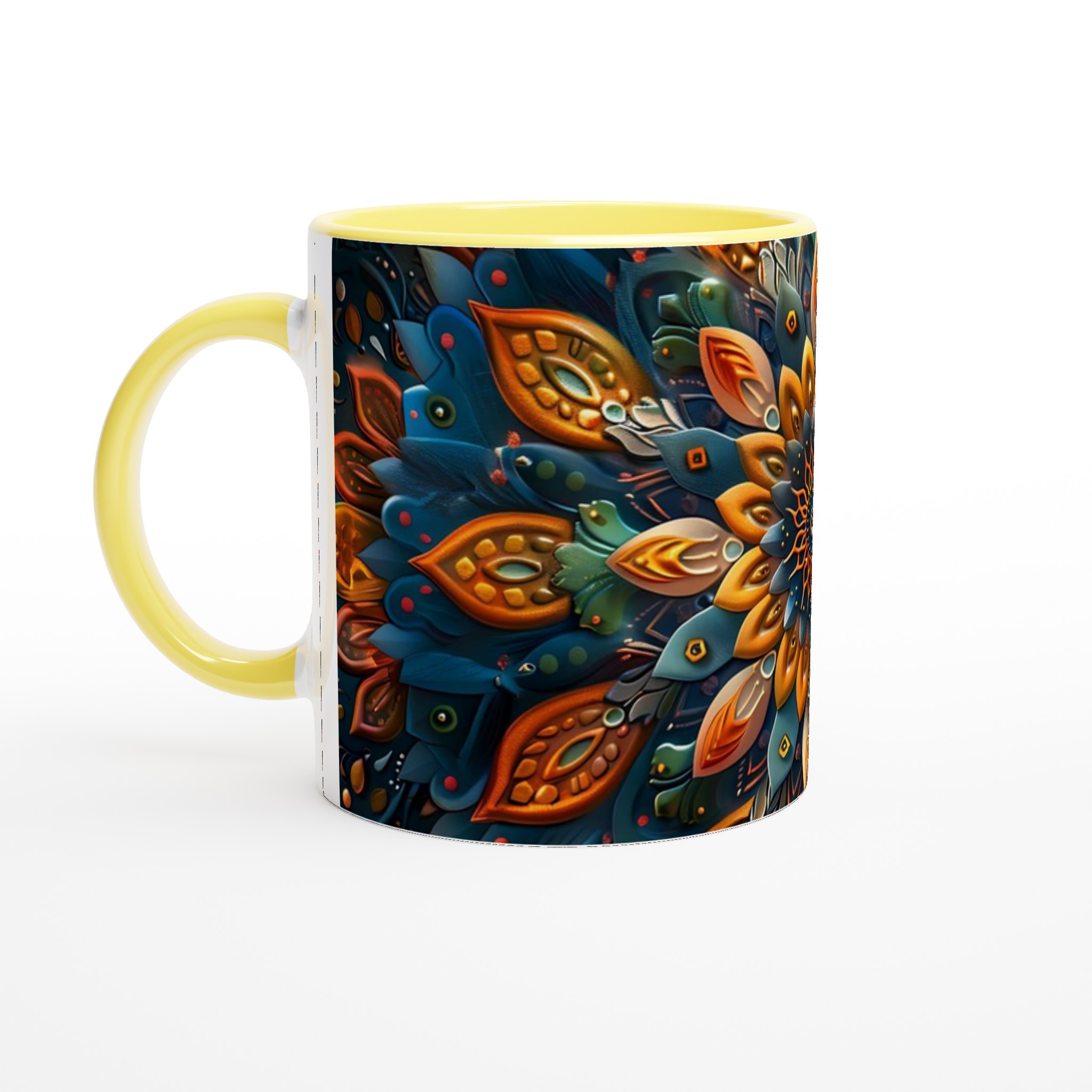 Abstrakt Mandala 11oz Keramisk Mugg - Levande Konsttryck för Kaffeälskare 3 e756d316-6cf8-4ac6-9151-bce1c508fb46