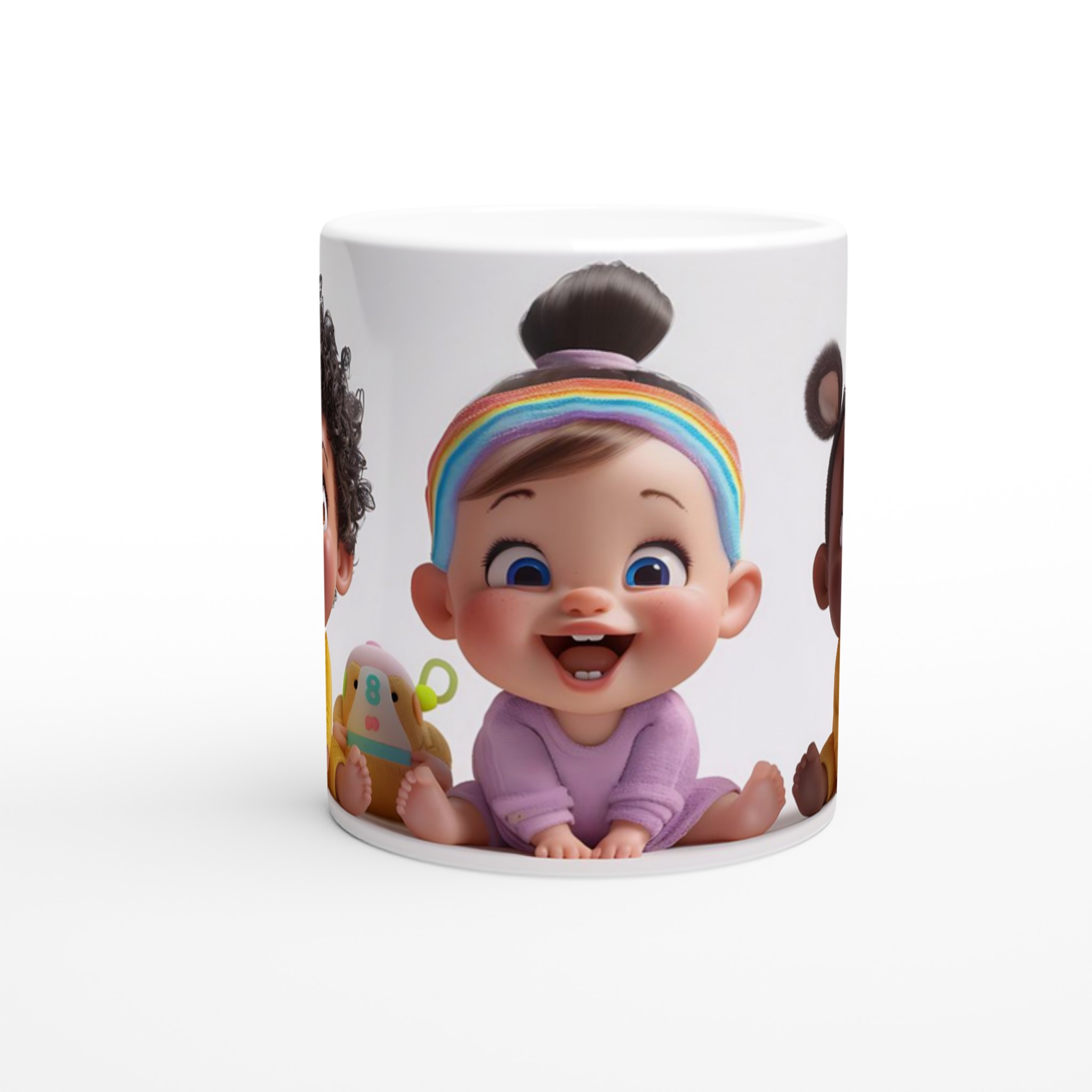 Söta Babyvänner 11oz Keramikmugg - Charmig & Hållbar för Vardagsglädje 8 e7619265-11da-4a40-926e-1f8ddc63e279