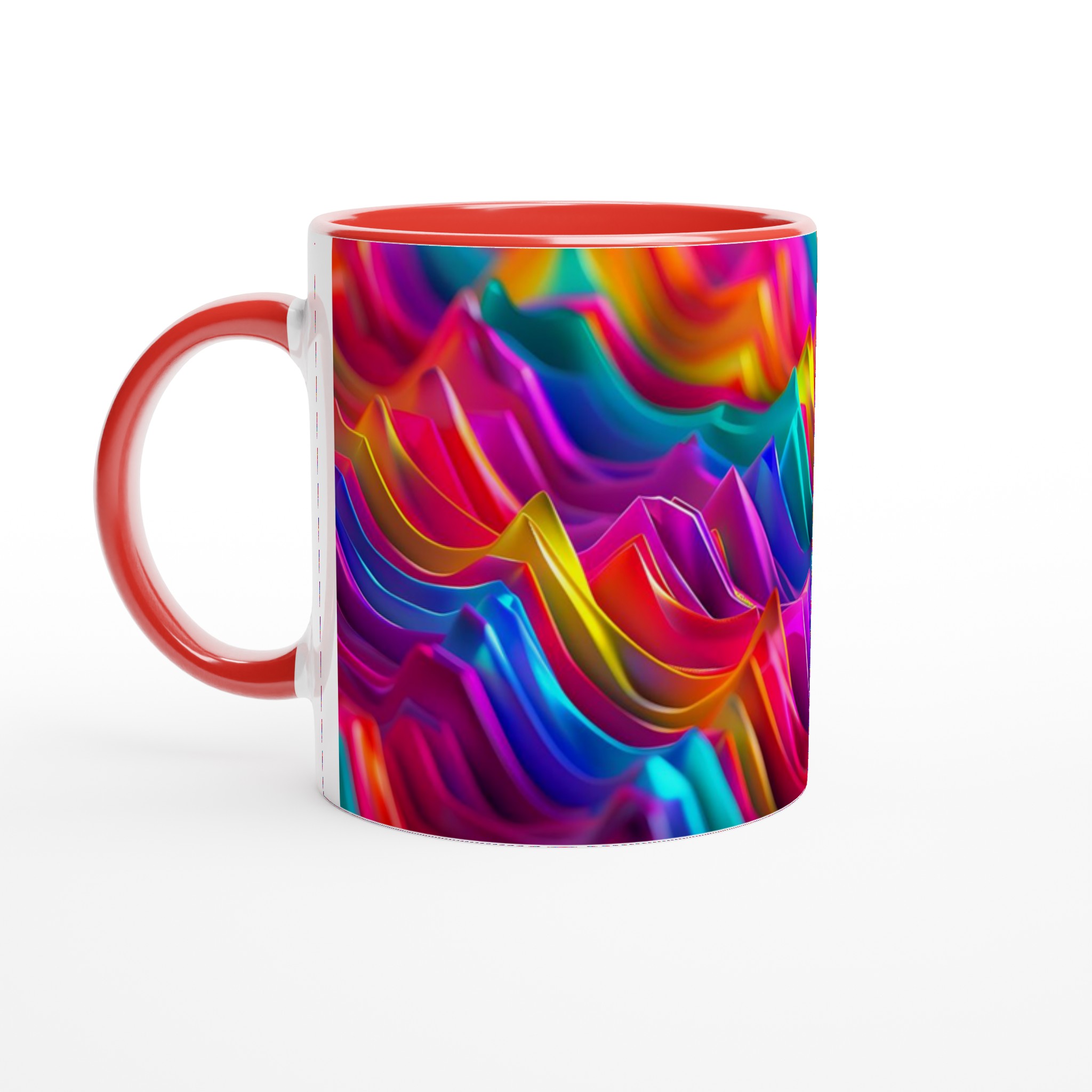 Abstrakt Färgvåg 11oz Keramisk Mugg – Konstnärlig Kaffemugg i Ditt Val av Levande Kulörer 5 e7672799-9442-475e-9278-90b46c5ed327