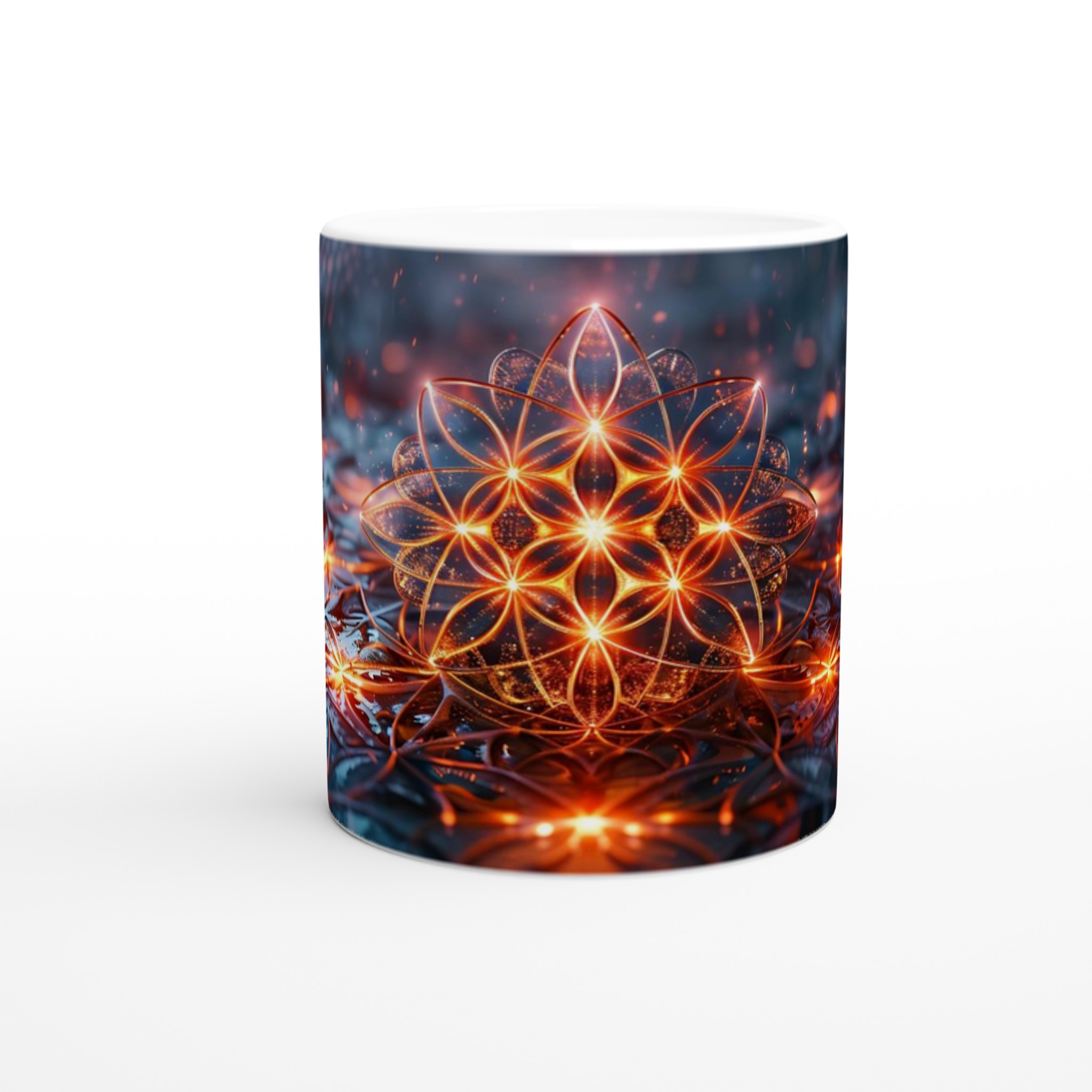 Kosmisk Blomster Keramisk Mugg – Lysande Helig Geometri för din Favoritdryck 8 e78027d6-cb4a-4657-9b88-d7dc1e8e5521