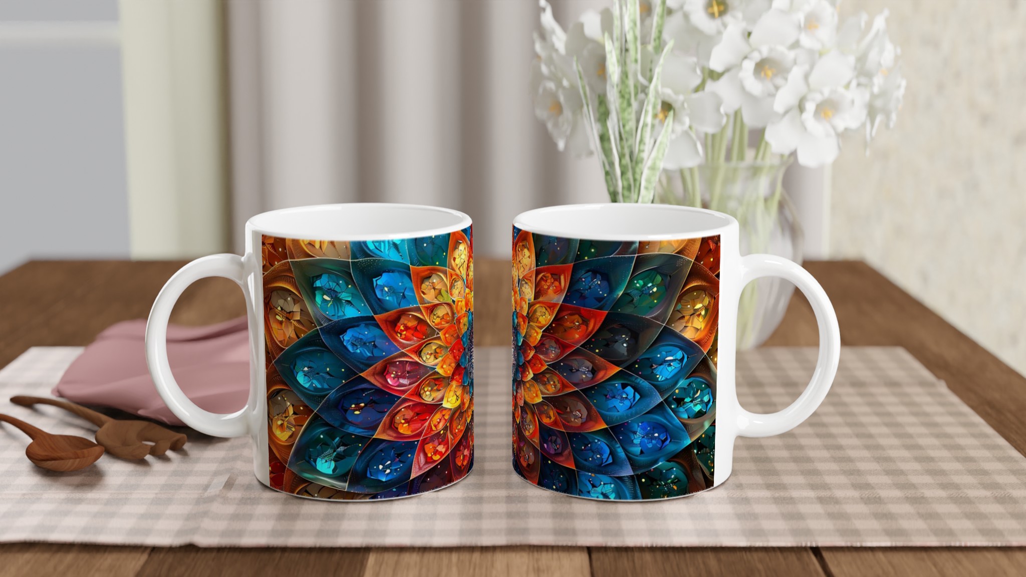 Abstrakt Mandala Keramikmugg - 11oz, Levande Färgexplosion för Din Kaffestund 10 e780a03f-a5b8-4fc9-97d8-71773bb2a4b2