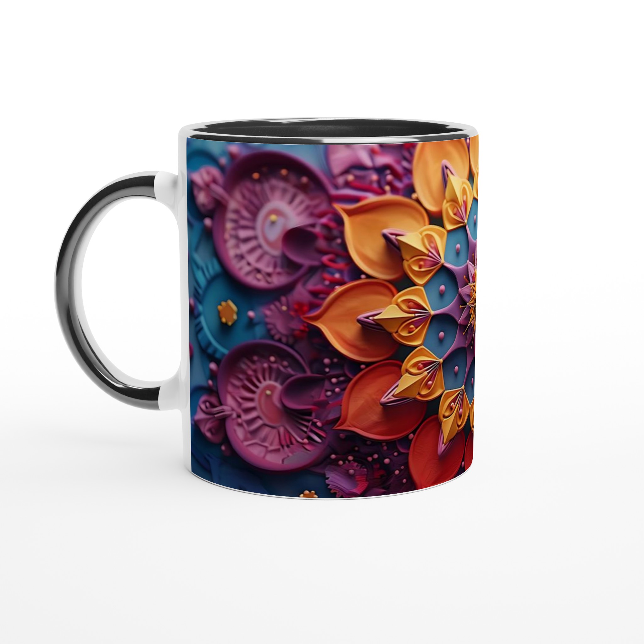 Mångfärgad Mandala Keramisk Mugg – 11 oz. Levande, Hållbar och Diskmaskinsäker för Din Dagliga Ritual 4 e783cb43-d37d-49c7-ac8e-6fbb9a344d41