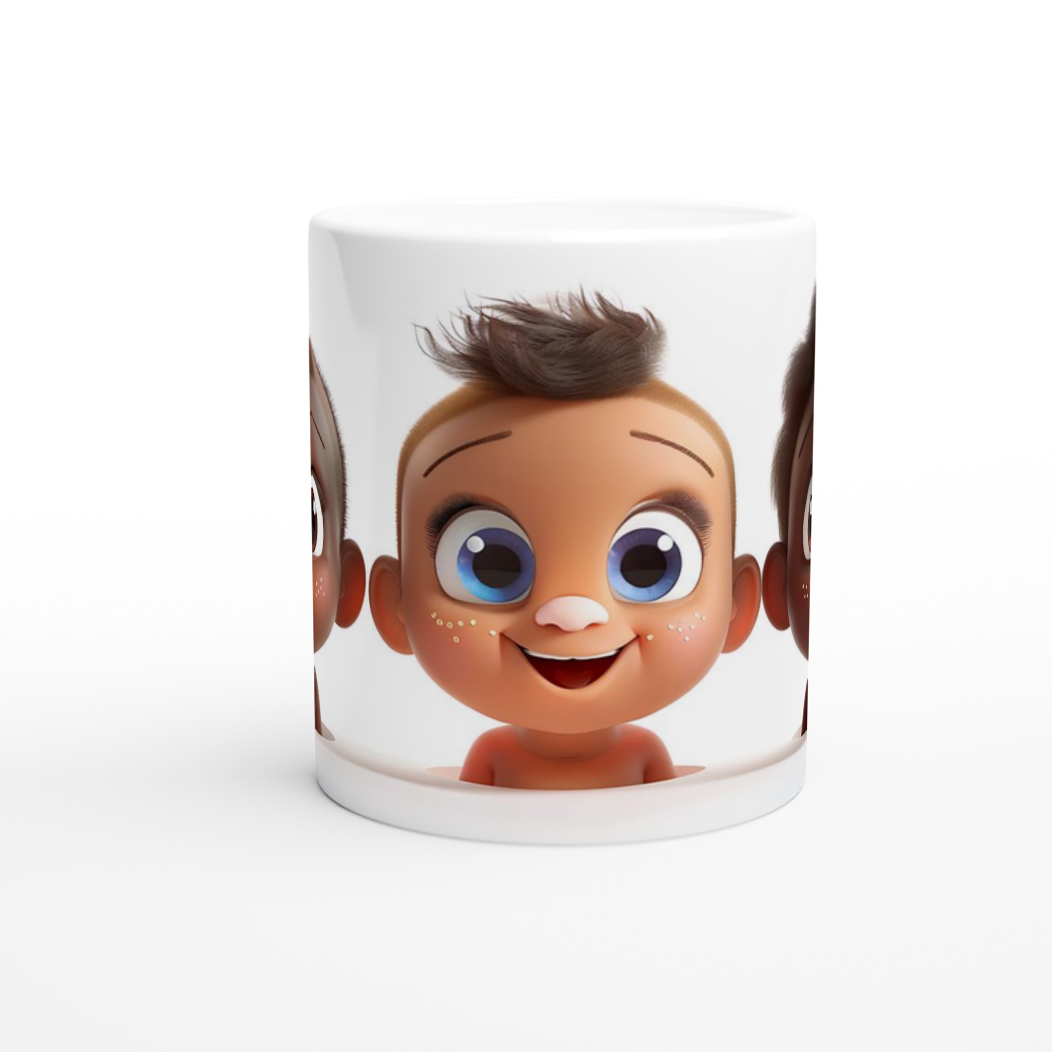 Charmiga Babyansikten Keramikmugg - En lekfull Vit 11oz Mugg med glädjefyllda motiv i flera färger 8 e79fd81d-81db-4090-8e7a-a65a3c5e167b