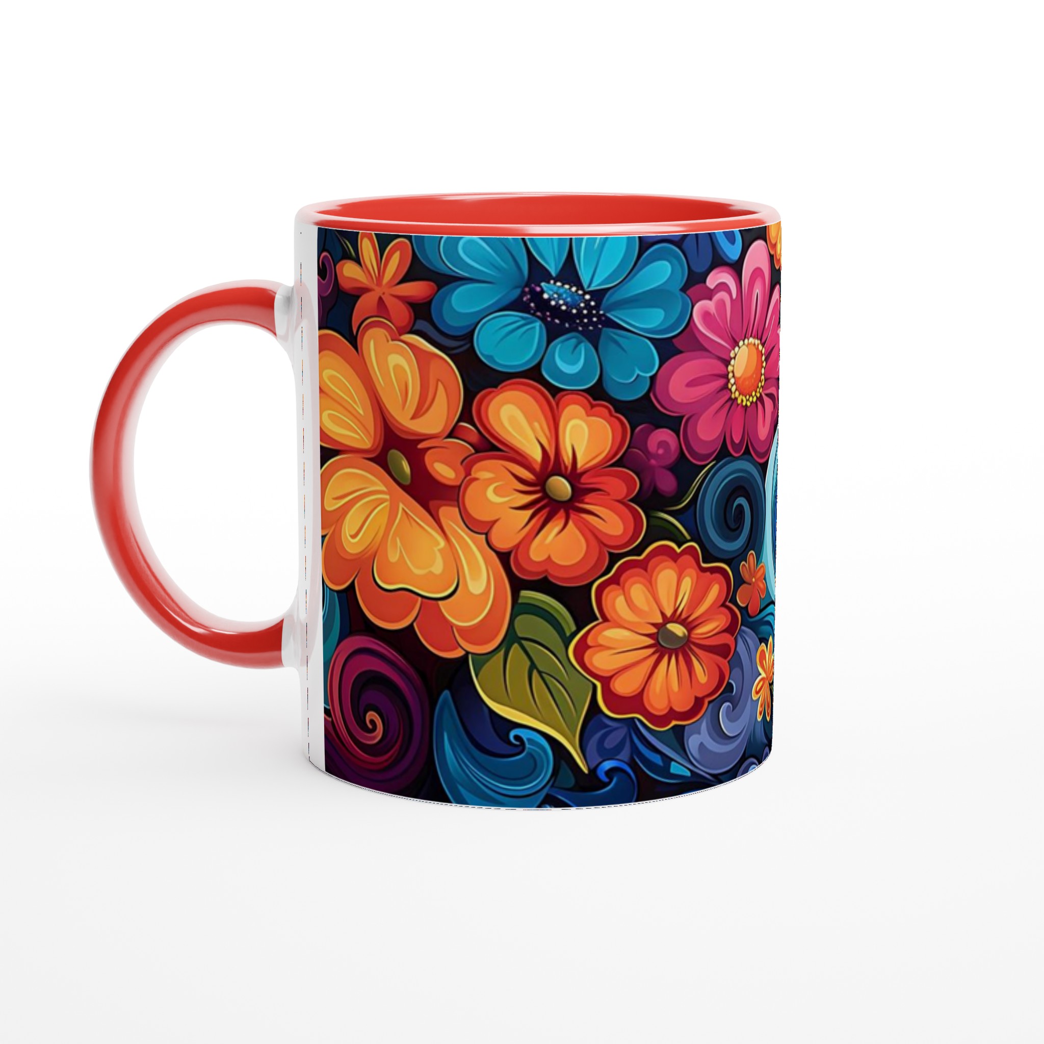 Färgsprakande Blomstermugg – 11oz Keramikmugg i Levande Nyanser för En Glädjefylld Start på Dagen 5 e7b2b0d3-fcc5-4f2b-9f38-9948503790ae