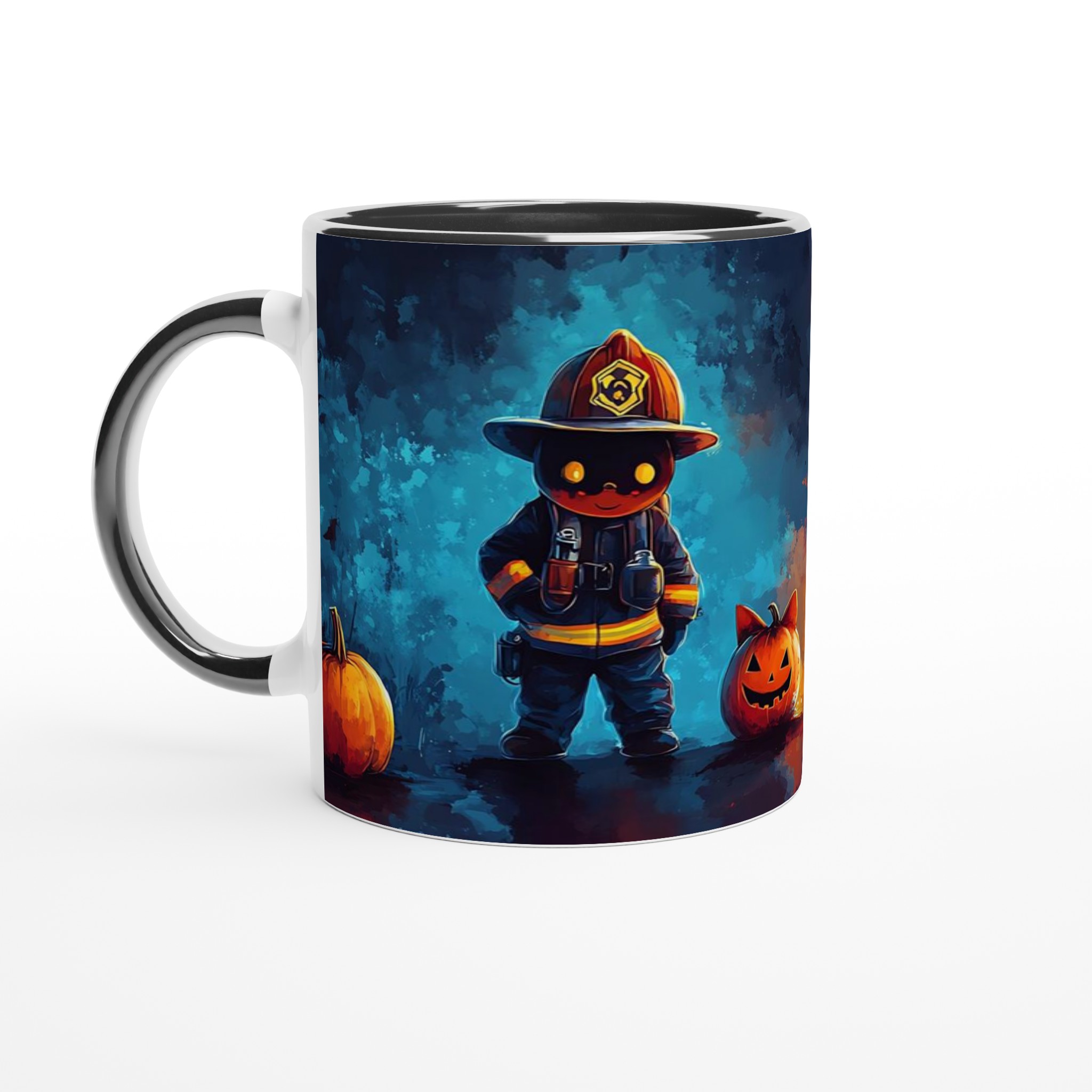 Söt Halloween-Brandman Mugg – Unik 11oz Keramikmugg i ditt val av sju livliga färger 4 e7f01fea-32f9-4196-965a-9dea41175970