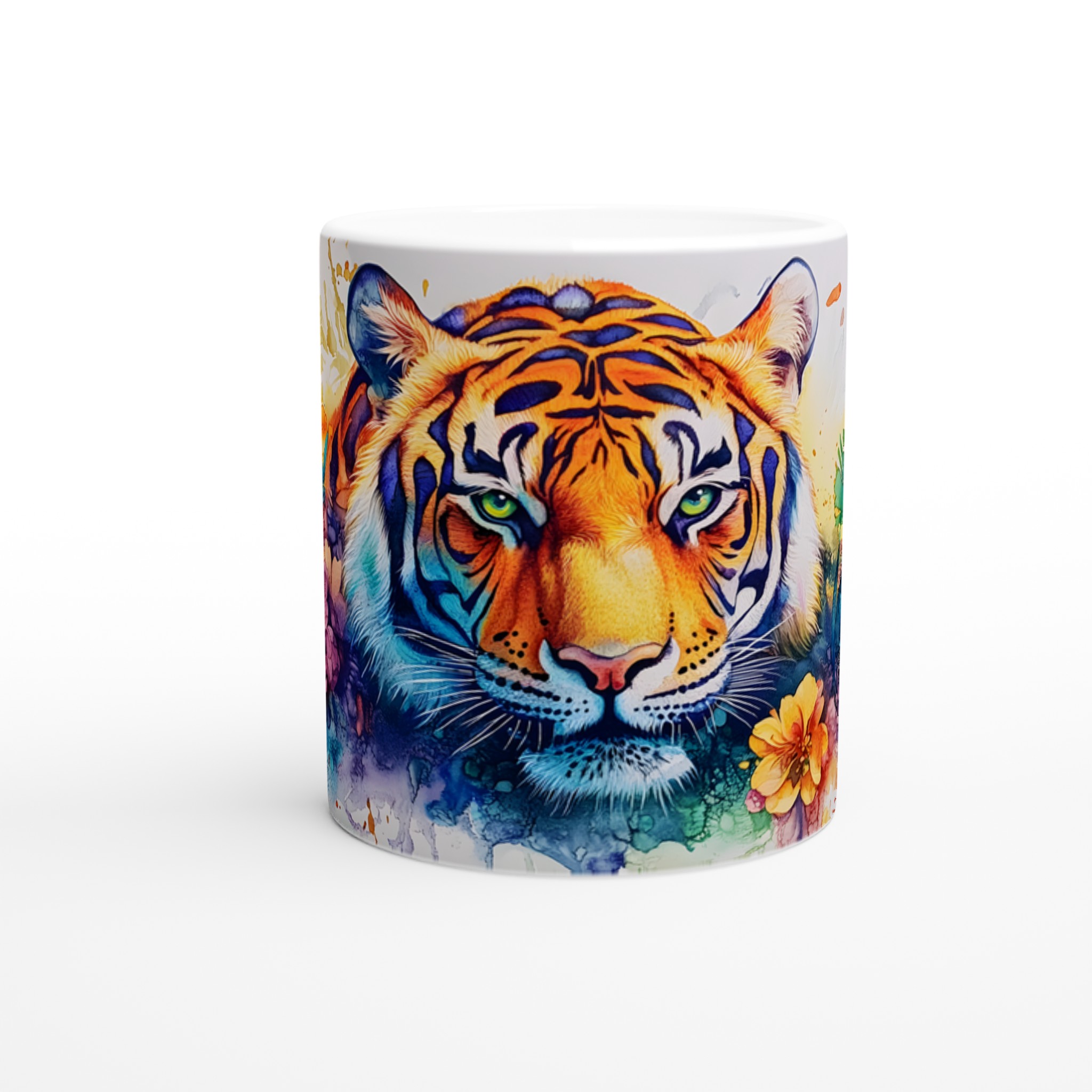 Abstrakt Akvarell Tiger Mugg – Vibrerande Djungeldesign för Kaffeälskare i Valfri Färg! 8 e7f28022-884a-467c-b11e-d6aa49fae262