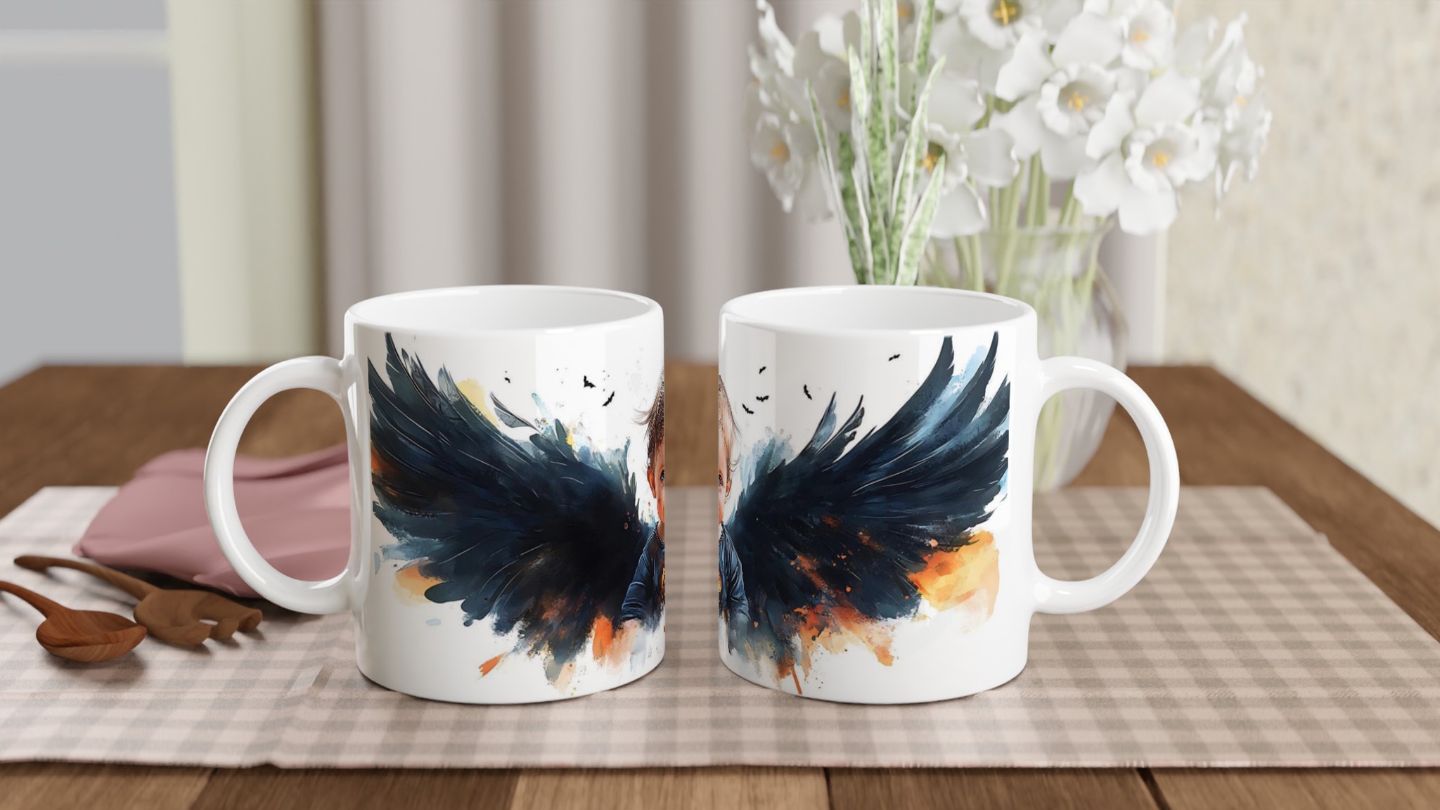 Söt Halloween Ängel Mugg - Perfekt för Kaffe & Te i Dina Favoritfärger! 10 e7f8c6bf-e483-4da8-a652-448bdd8a4a6a